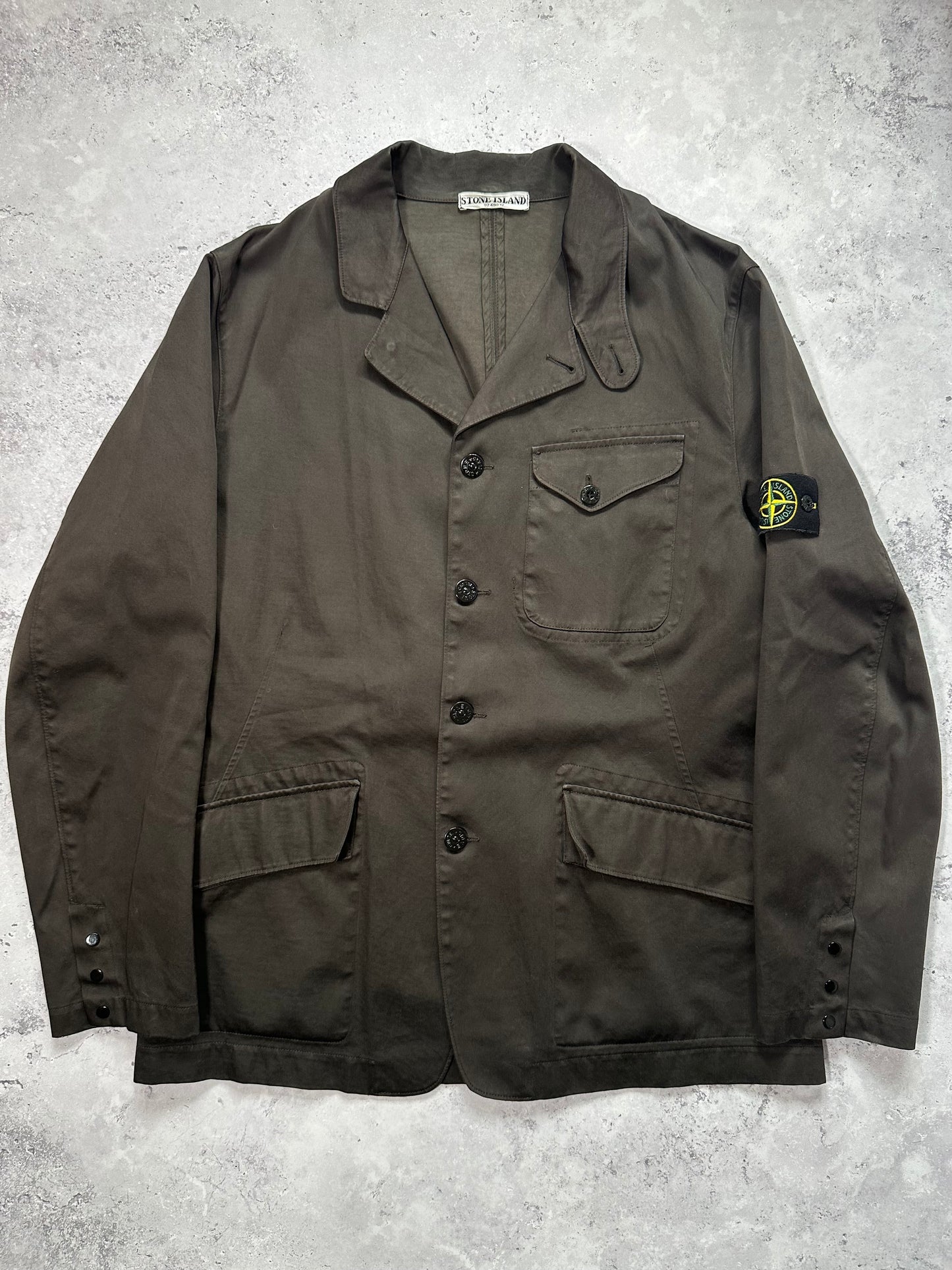 Stone Island SS2006 Resined Cotton Chore Jacket by Paul Harvey (XL)