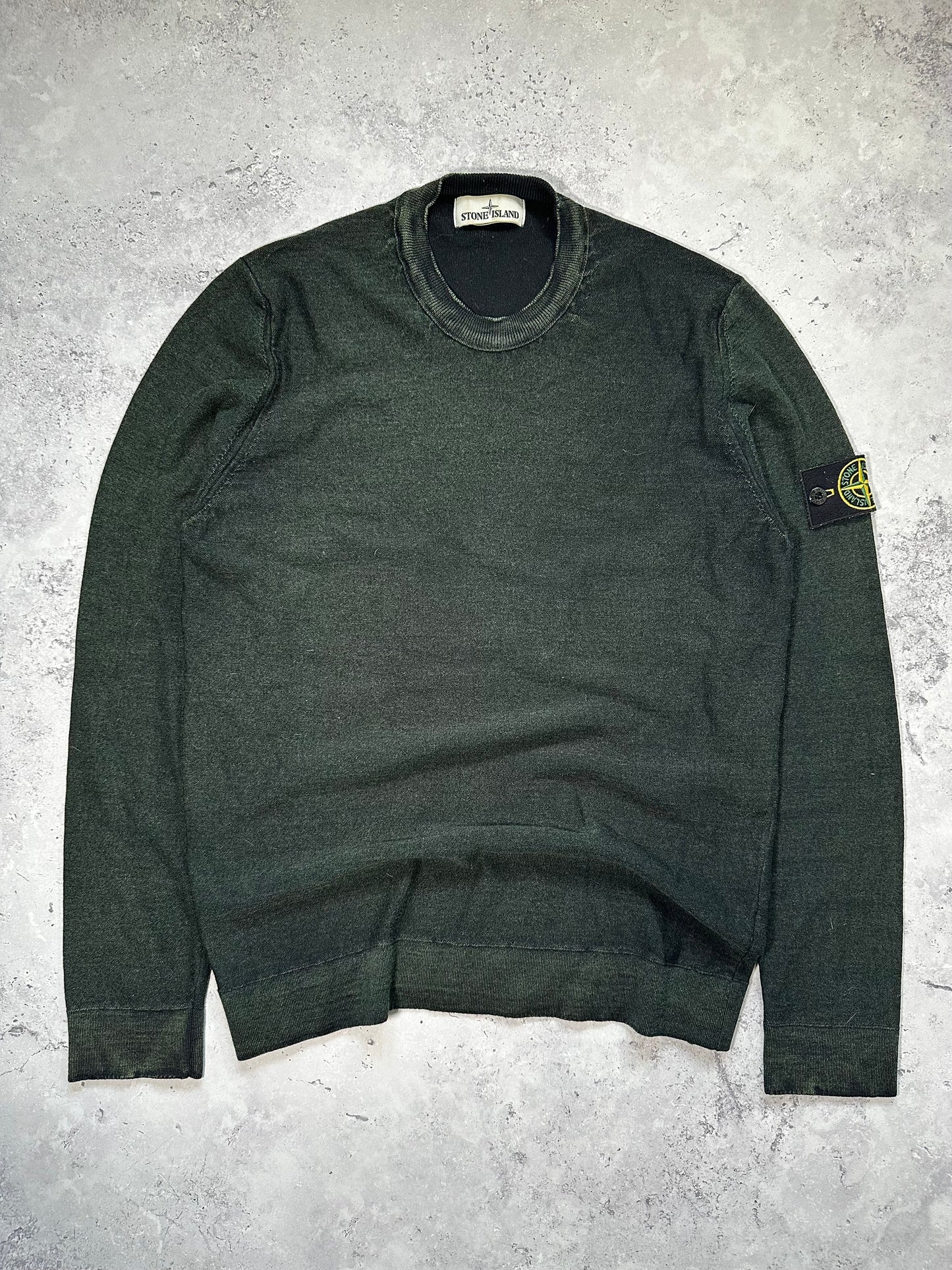 Stone Island Forest Green Dye Treatment Sweatshirt (L)