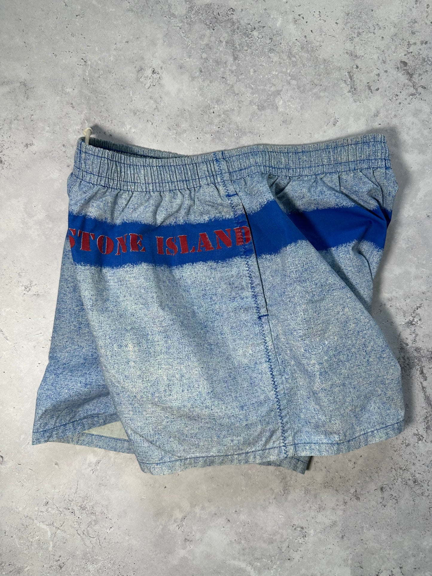 Stone Island 1995 Spell Out Deck Shorts
