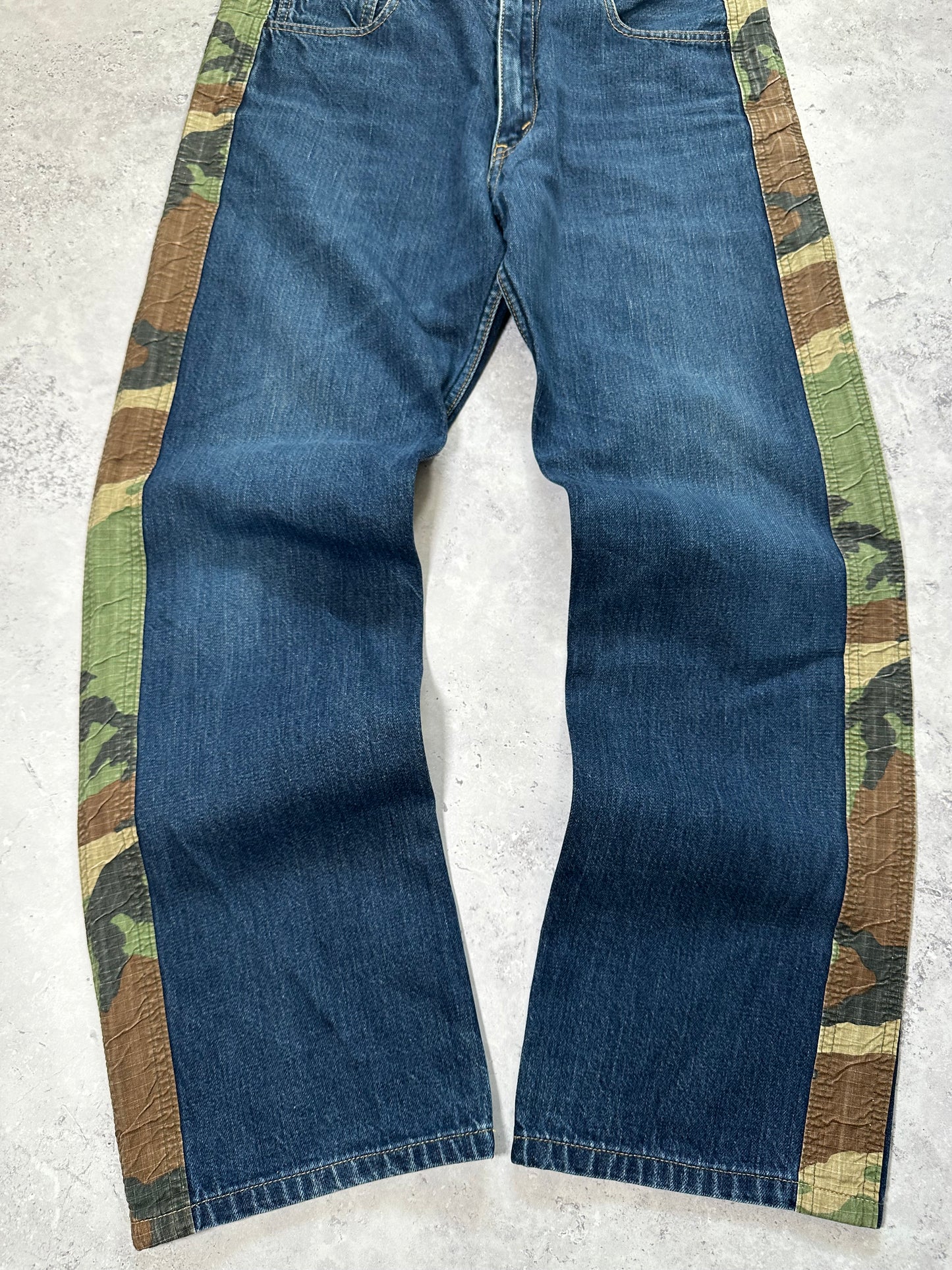 Junya Watanabe MAN × Levi’s AD2006 Camo Side Panel Jeans