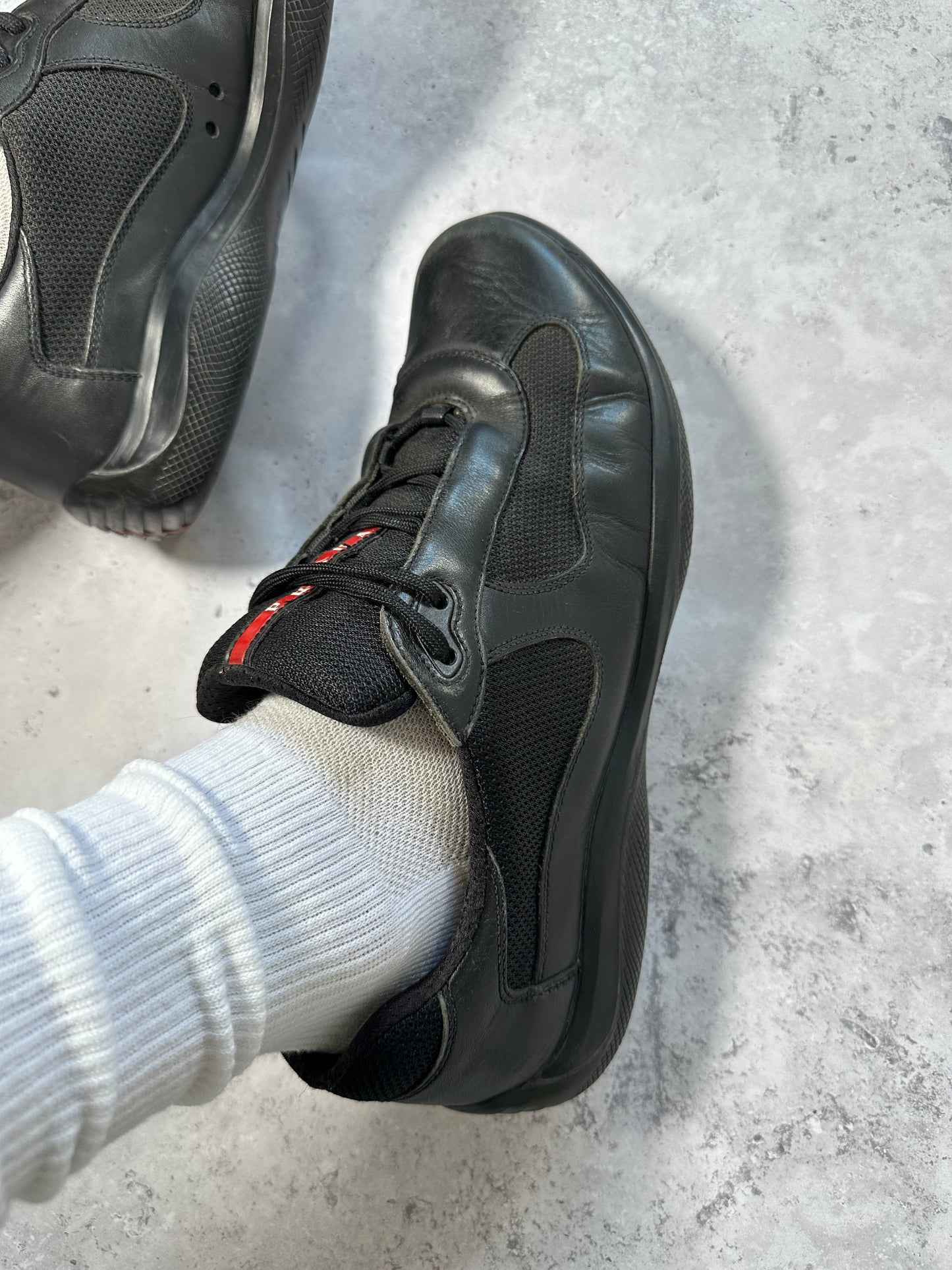 Prada Linea Rossa America’s Cup Sneakers in Black (UK10.5 / US11.5 / 29cm/ EU45)