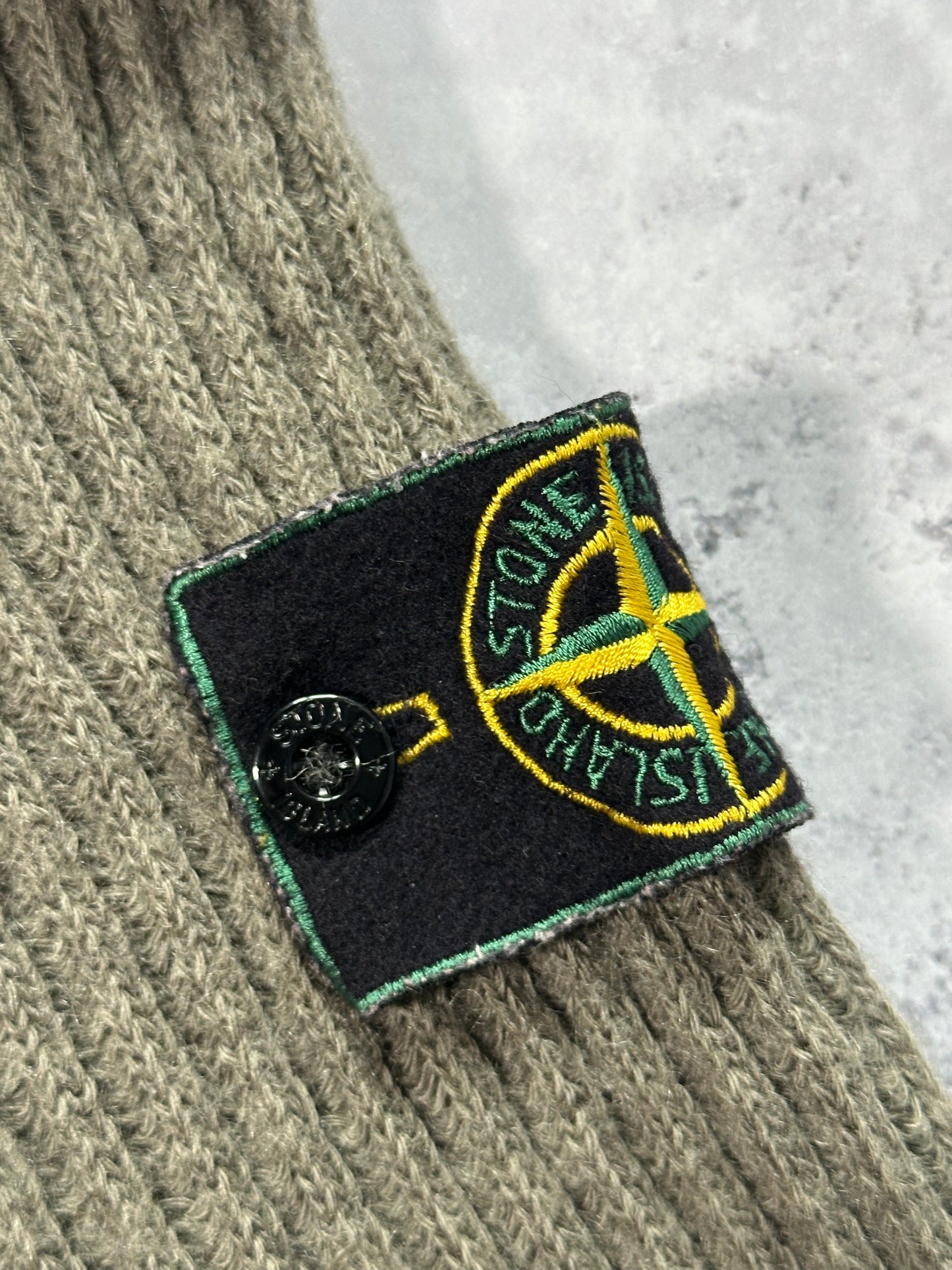 Stone Island 1980s Ribbed Wool Turtleneck Jumper (XS/S)
