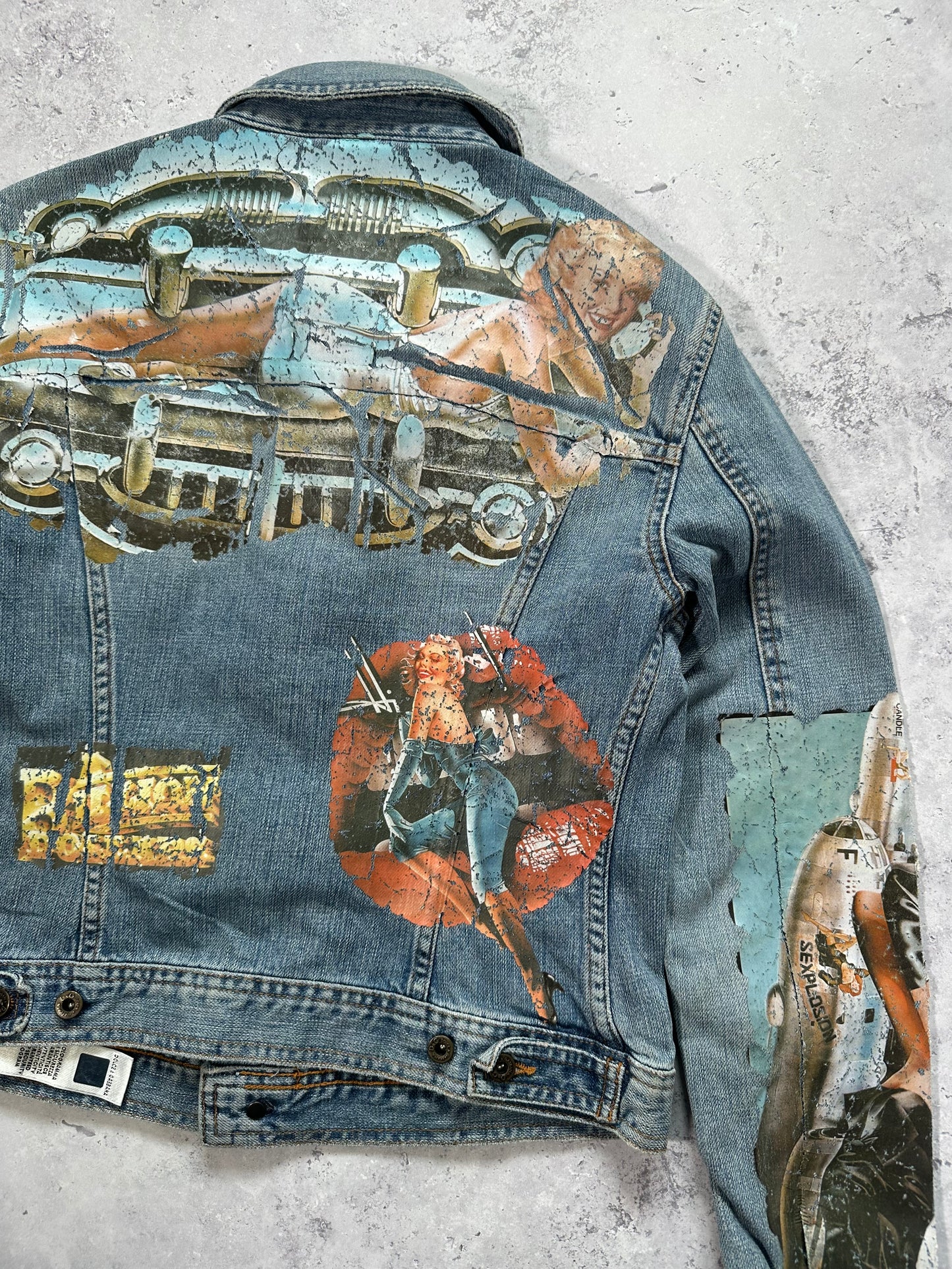 D&G Dolce & Gabbana 2002 Painted Denim Jacket