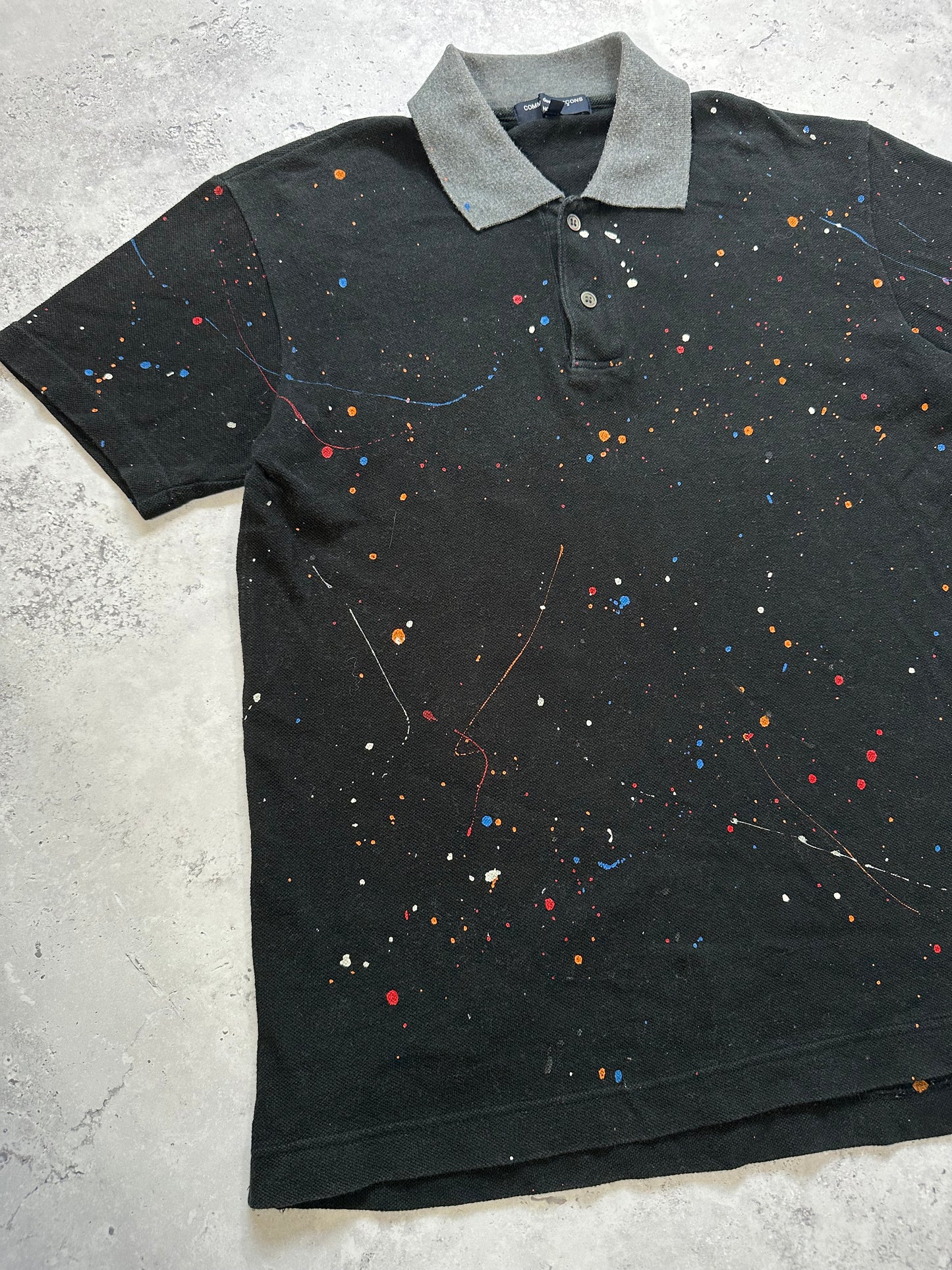 Comme Des Garçons Homme 2011 Paint Splatter Polo Shirt (S)
