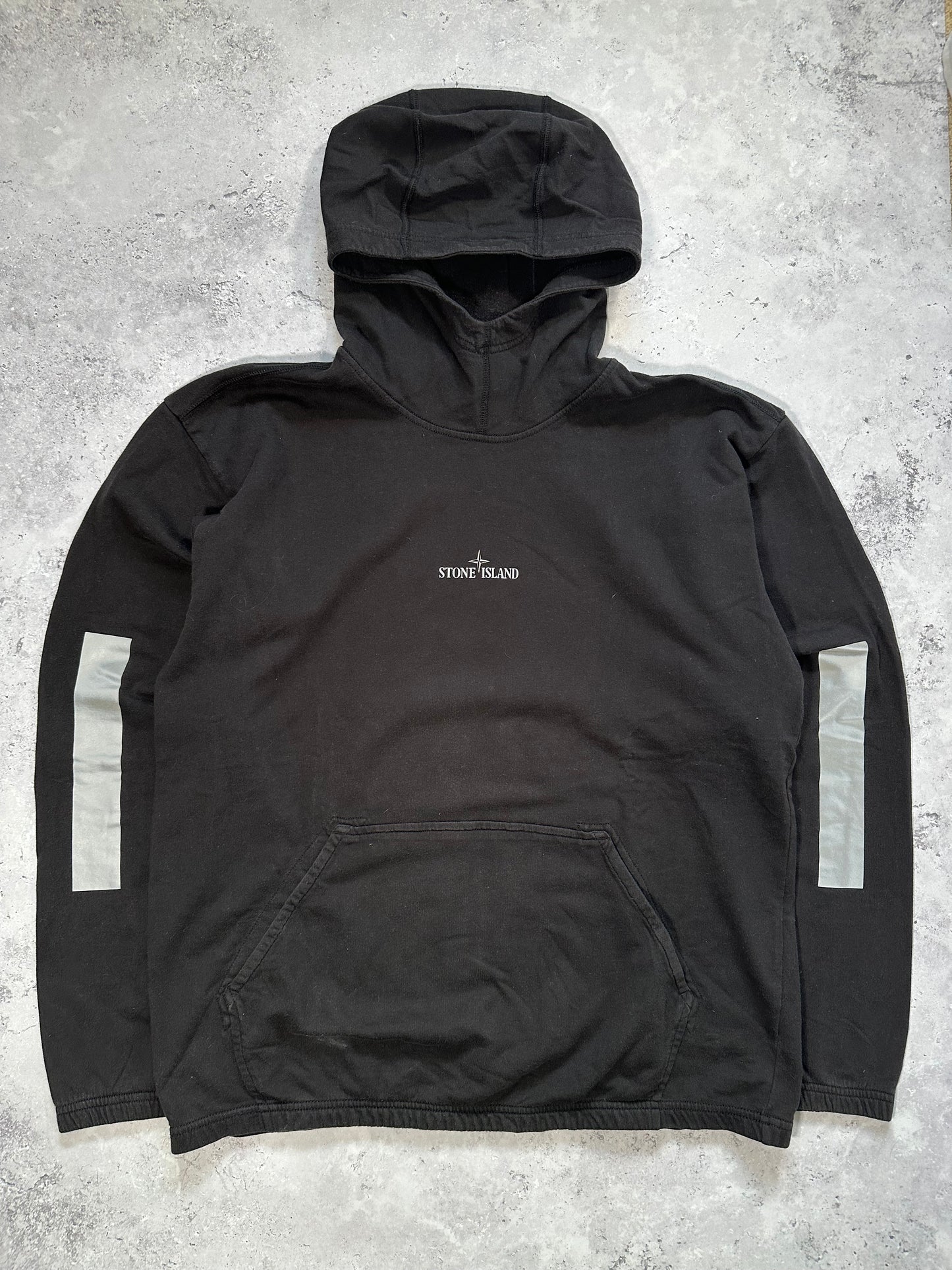 Stone Island Reflective Panel Spell Out Hoodie (L)