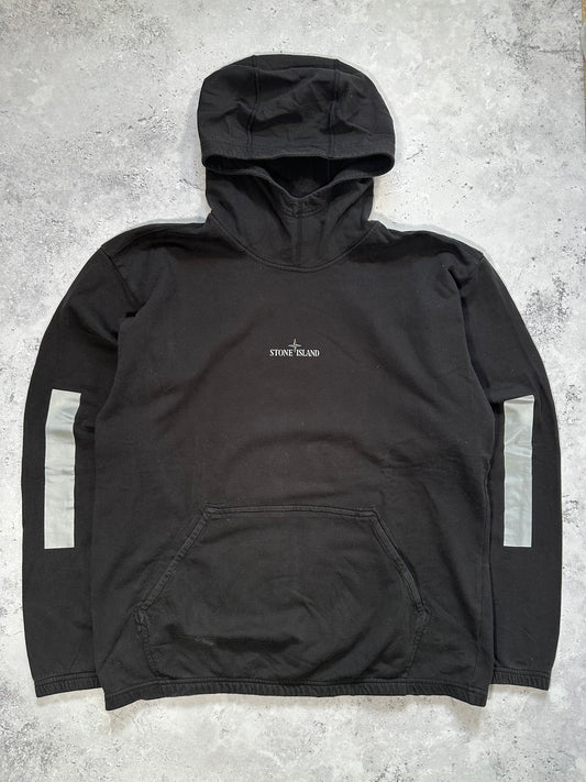 Stone Island Reflective Panel Spell Out Hoodie (L)