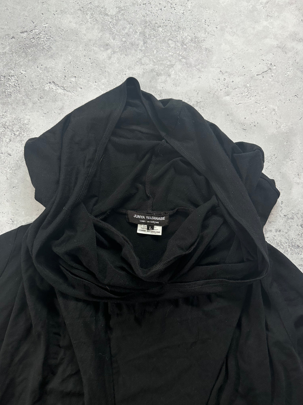 Junya Watanabe Comme des Garçons AD2009 Draped Shawl Hoodie (M)