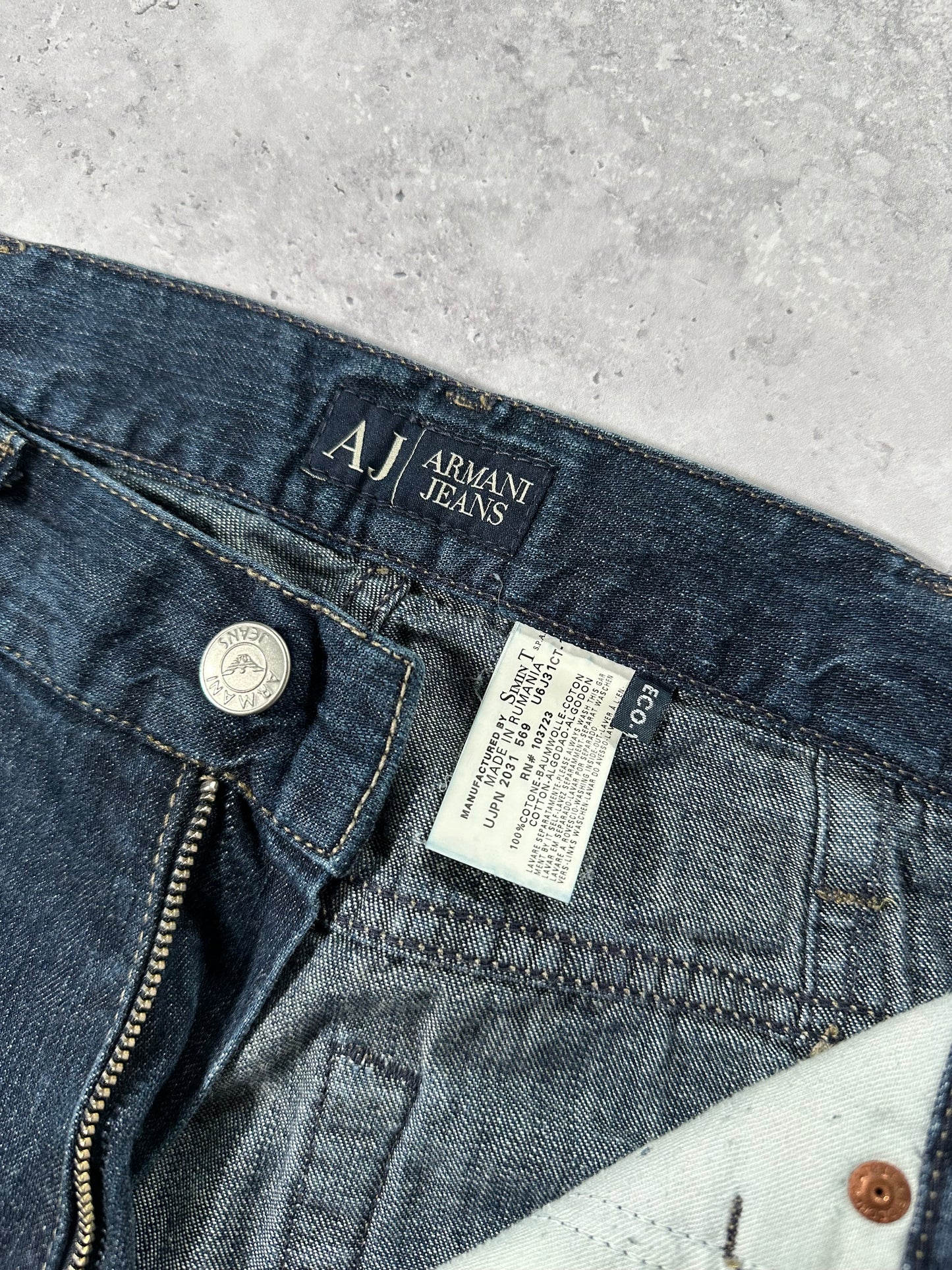 Armani Jeans Relaxed Fit Dark Wash Jeans W32