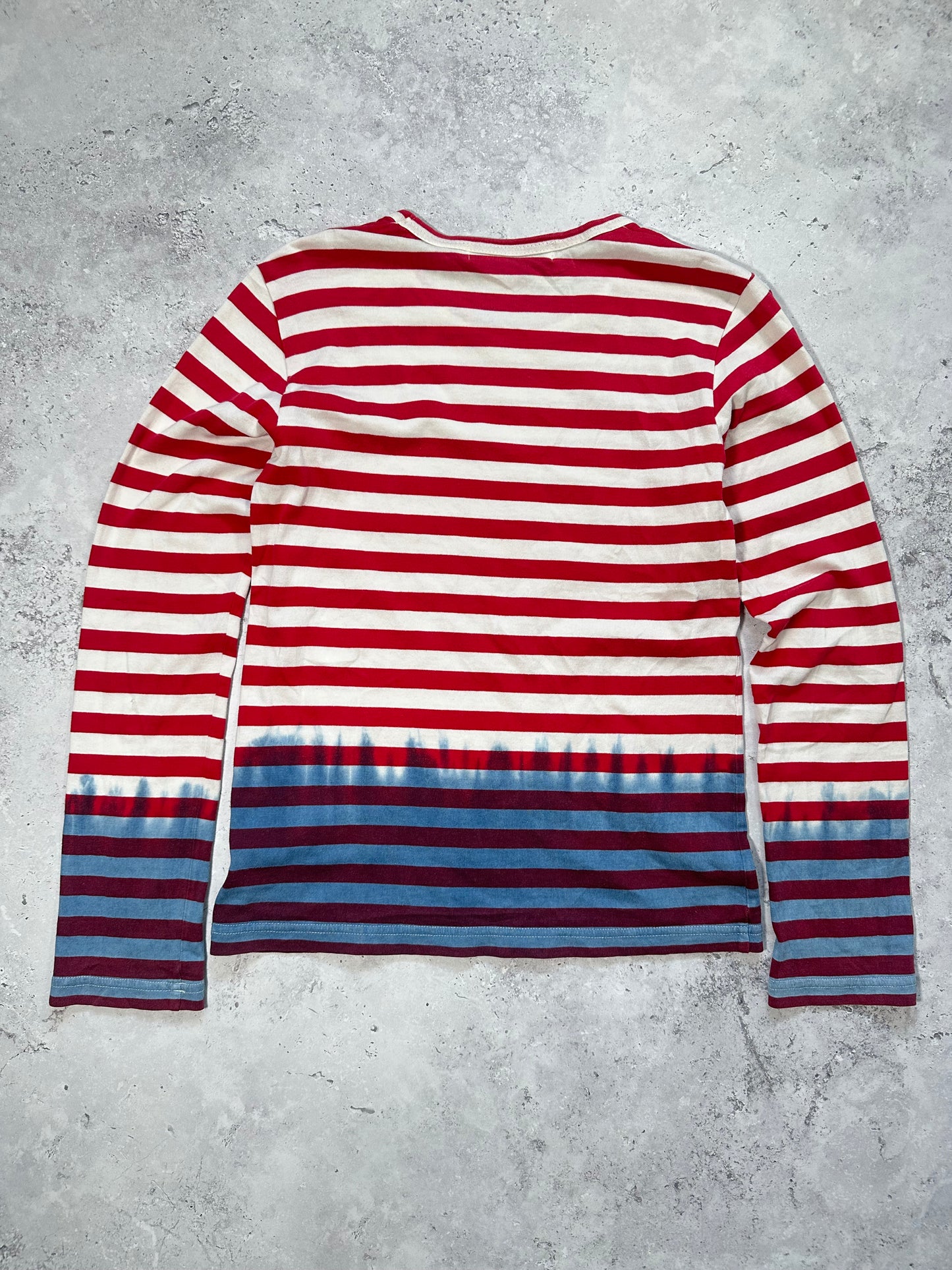 Comme des Garçons AD2007 Dip Dyed Stripe Longsleeve Tshirt (XS)