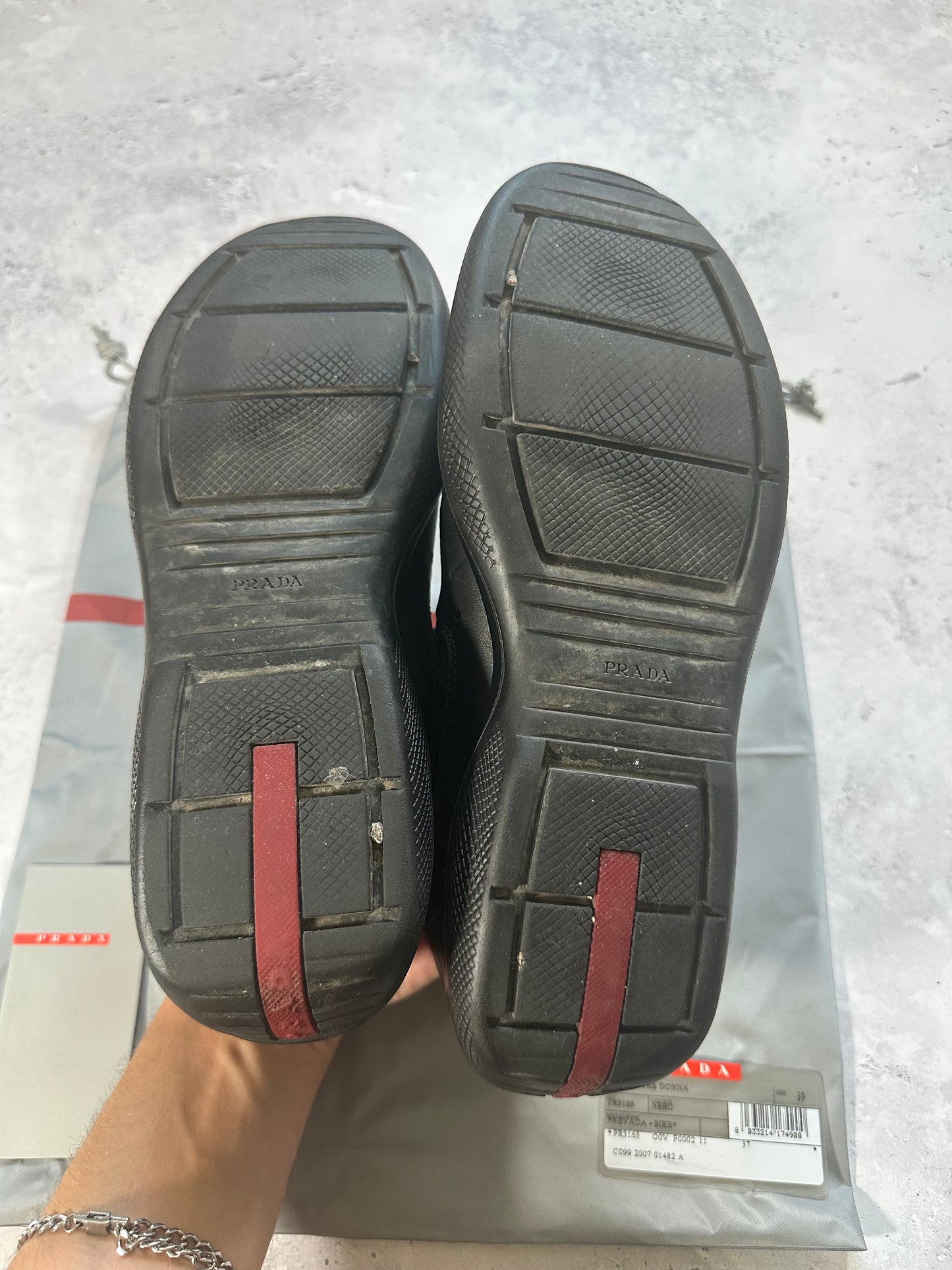 Prada Linea Rossa America’s Cup Sneakers in Black (39)