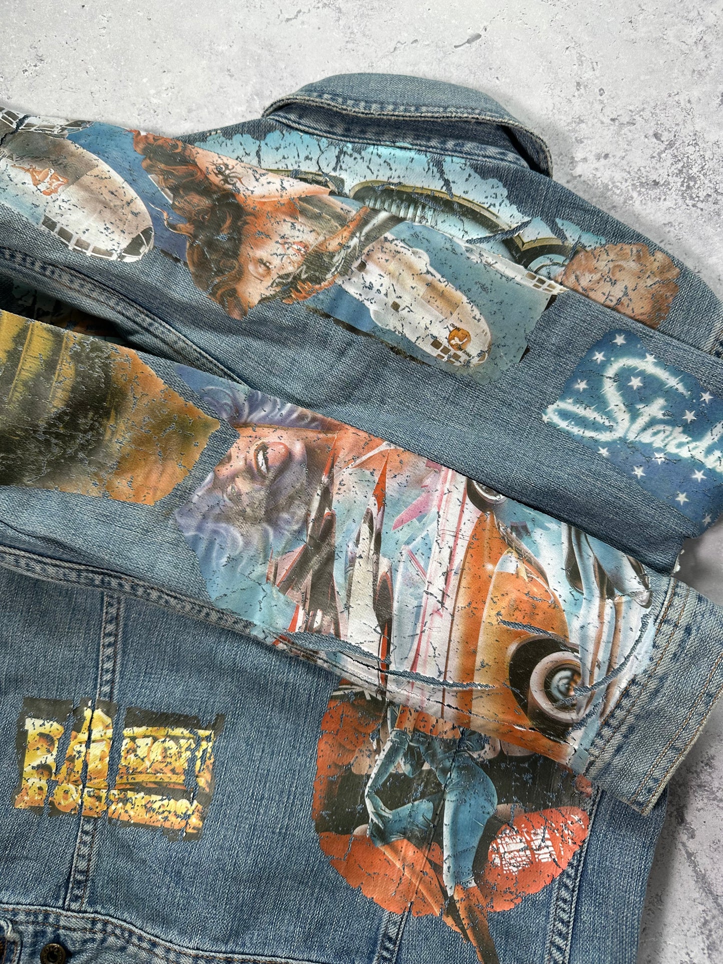 D&G Dolce & Gabbana 2002 Painted Denim Jacket