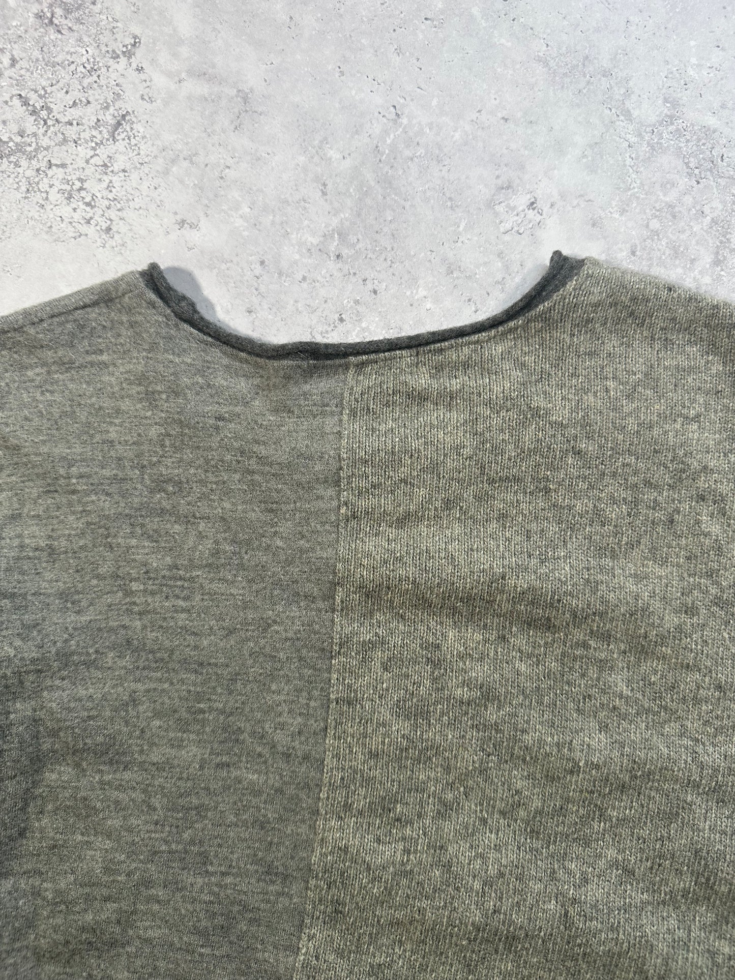 Comme des Garçons AD2004 Asymmetrical Split Panel Wool Knit