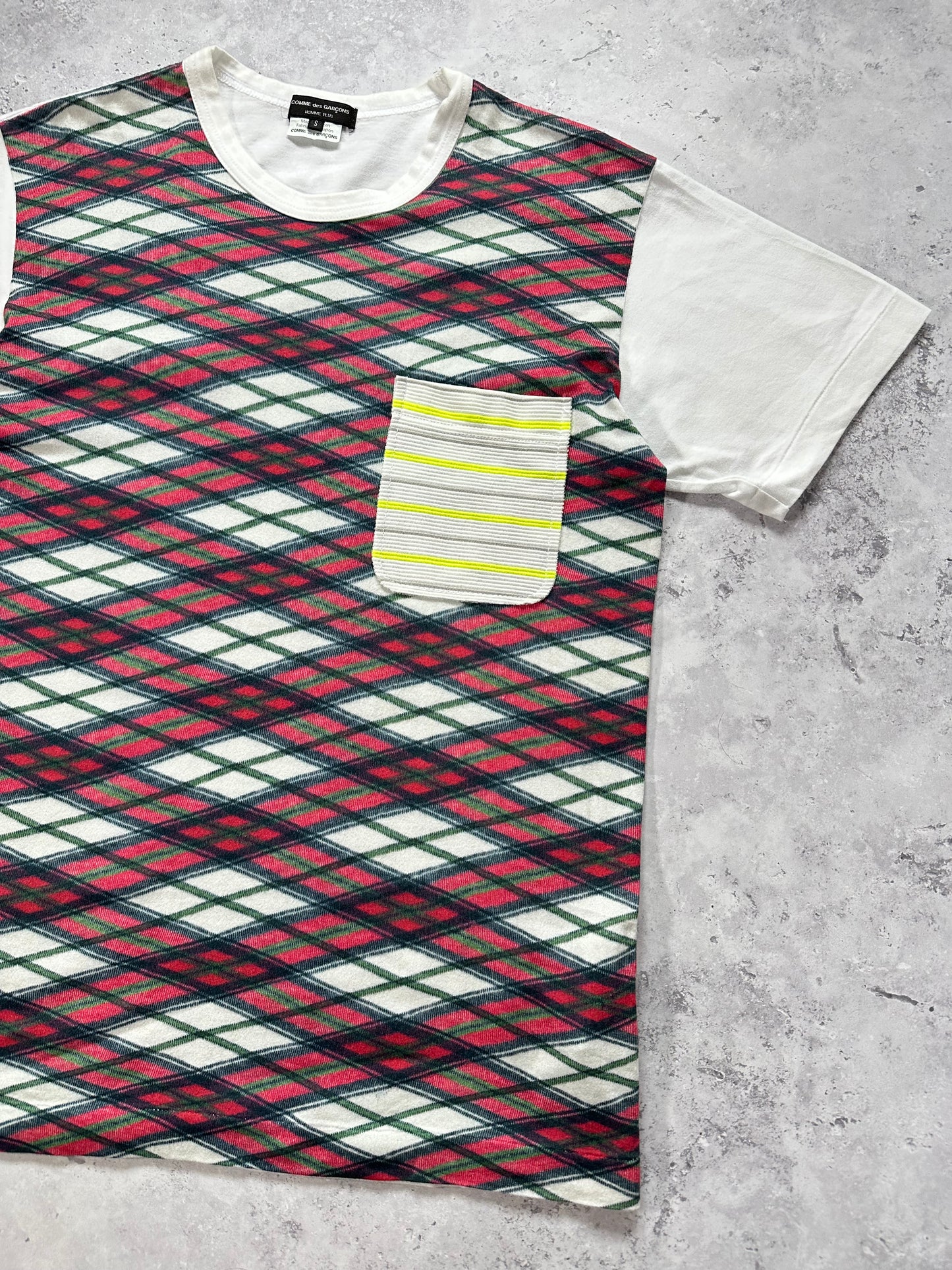 Comme des Garçons Homme Plus AD2009 Plaid Tartan Pocket Tshirt (S-M)
