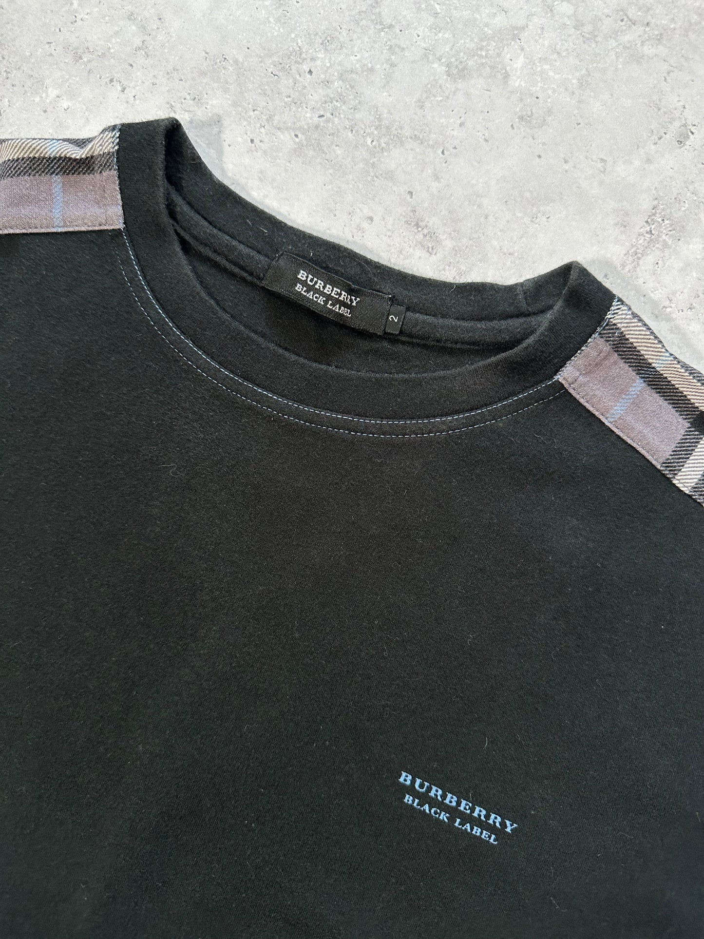 Burberry Black Label 2008 Spellout Shoulder Check Tshirt (S)