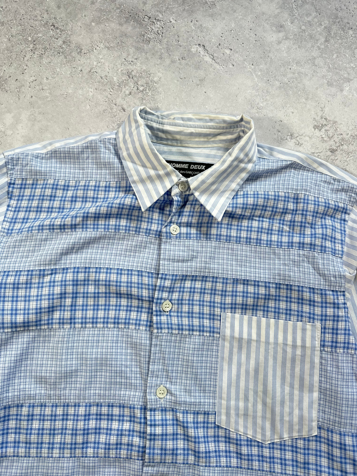 Comme des Garçons Homme Deux AD2017 Patchwork Longsleeve Shirt (S)