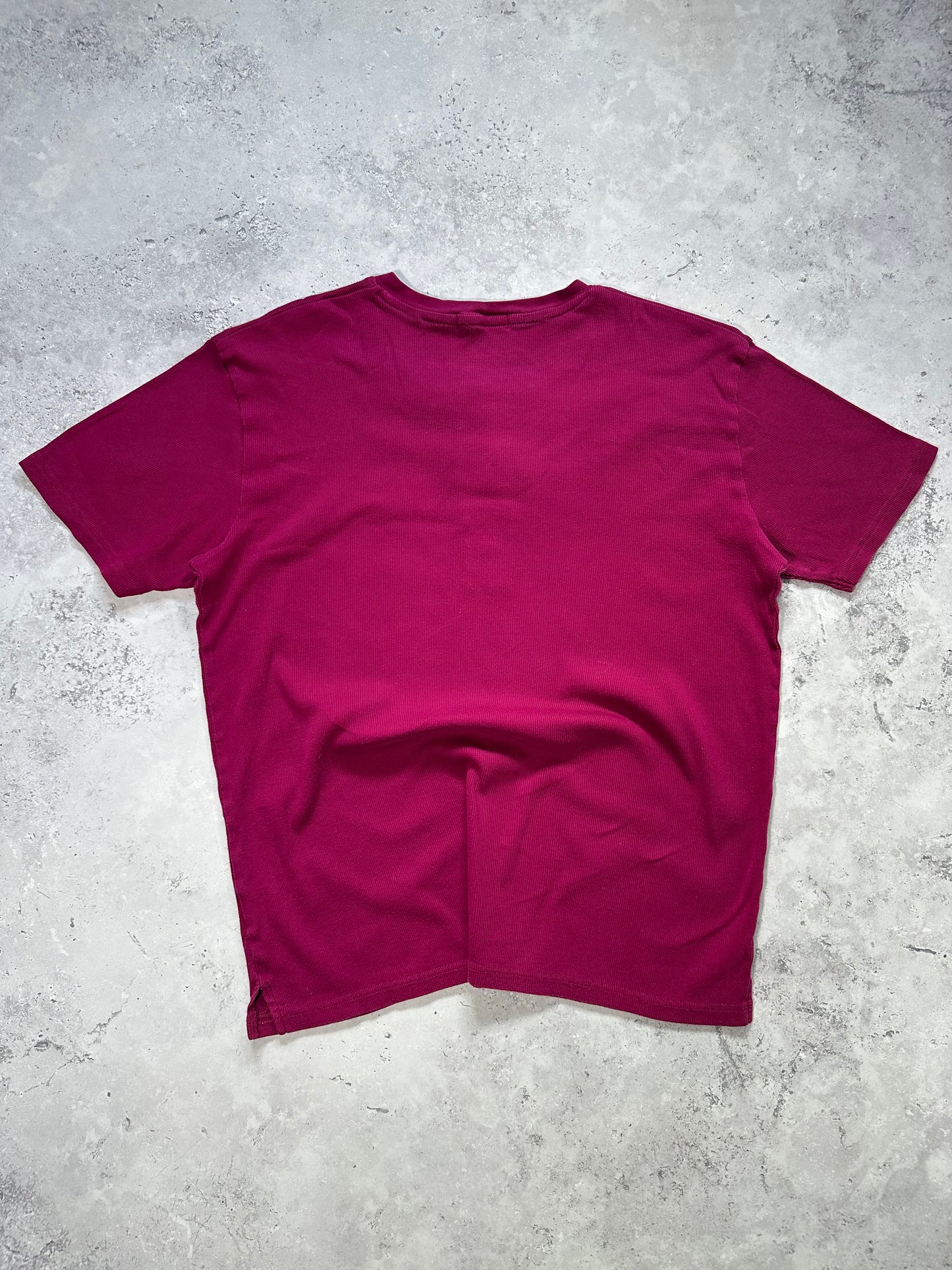 Burberry Black Label 2008 Ribbed Cotton Henley T-shirt (M)