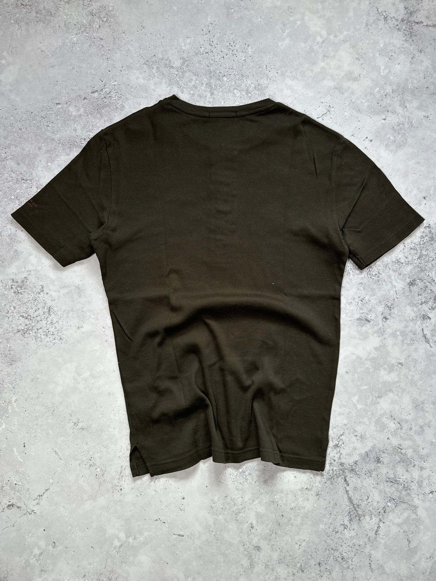 Burberry Black Label Ribbed Cotton Henley T-Shirt (S)