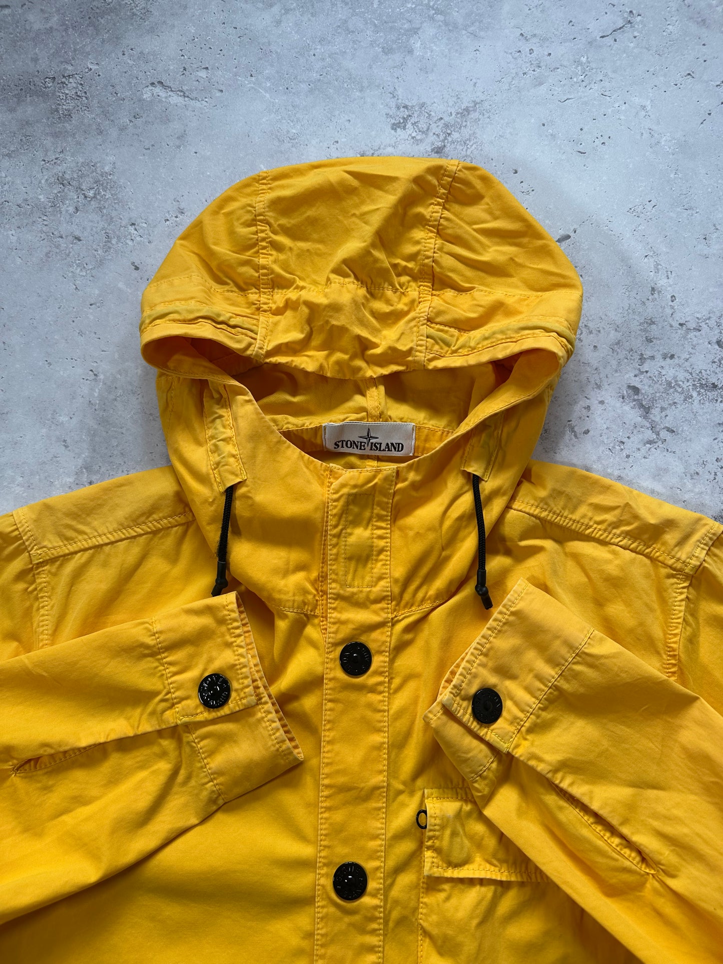 Stone Island SS2018 Yellow Hooded Overshirt Jacket