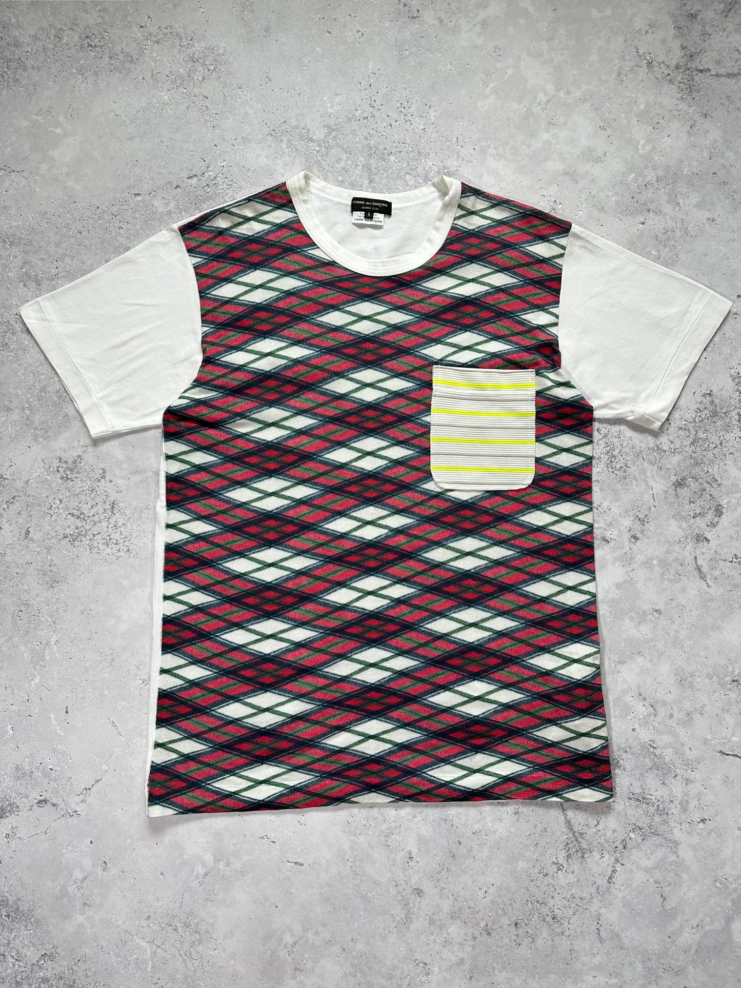 Comme des Garçons Homme Plus AD2009 Plaid Tartan Pocket Tshirt (S-M)