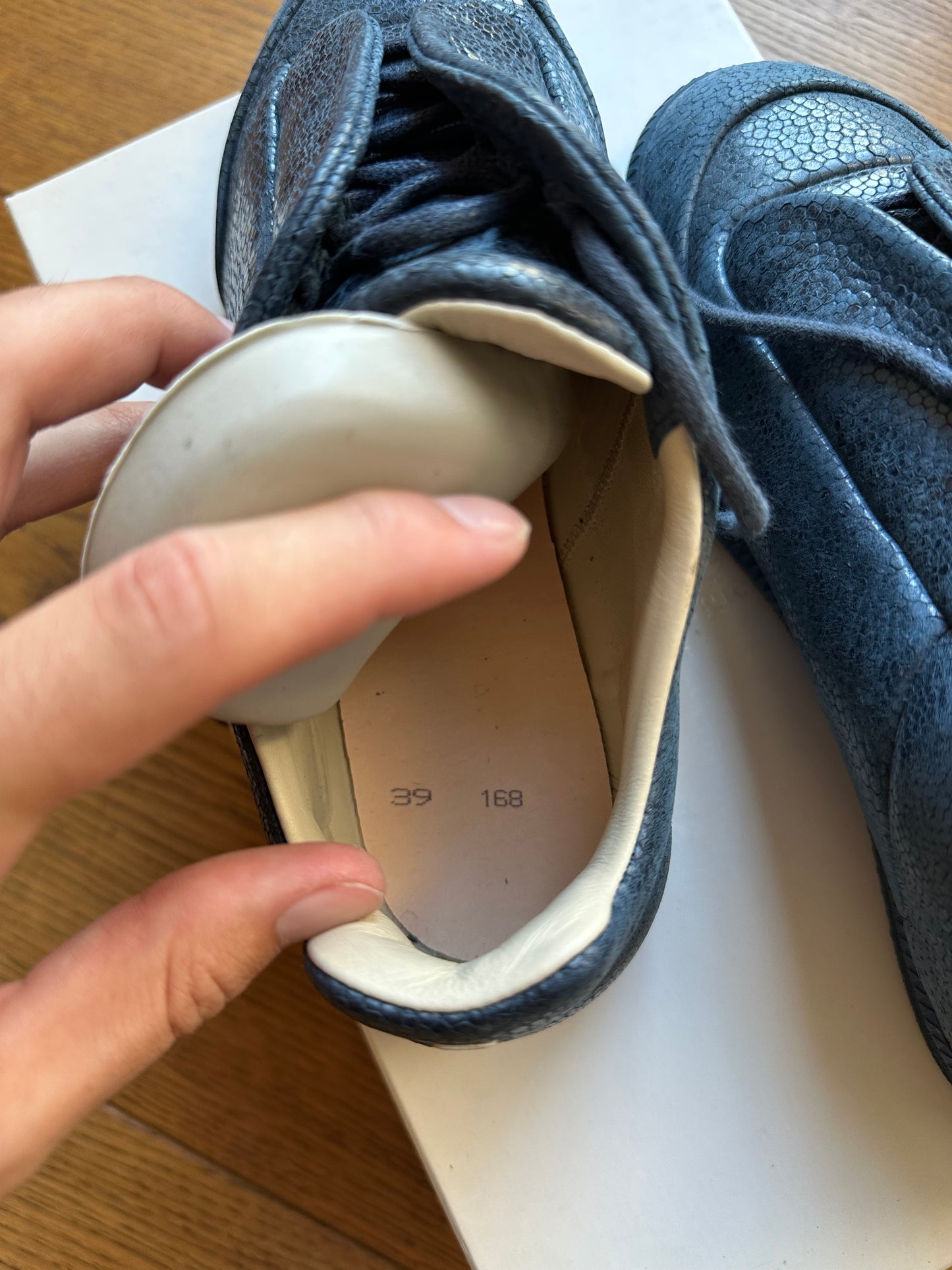 Maison Margiela 2016 Future Low Embossed Leather Sneakers