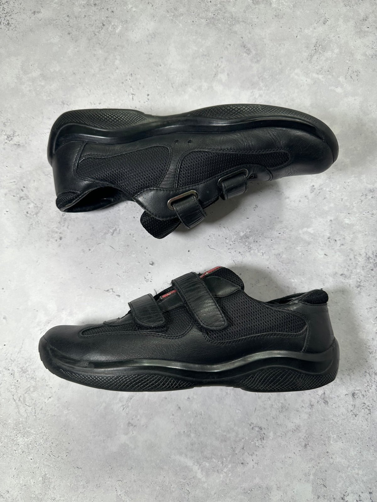 Prada Linea Rossa America’s Cup Double Strap Sneakers in Black  (UK6.5/EU39.5/ US7.5)