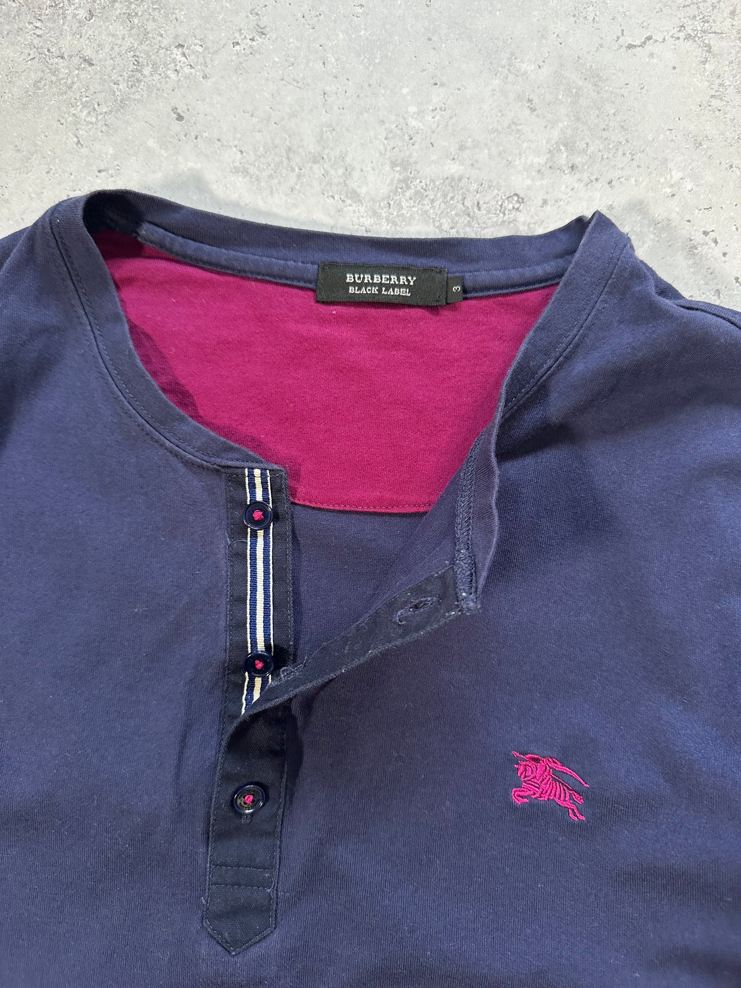 Burberry Black Label 2011 Cotton Longsleeve Henley T-shirt (M/L)