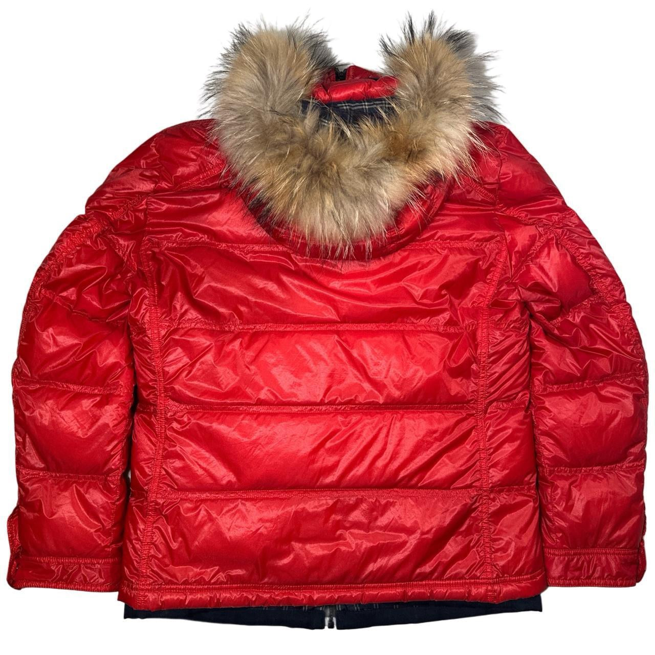 00’s Burberry Black Label Fur Hood Down Puffer Jacket (LL)