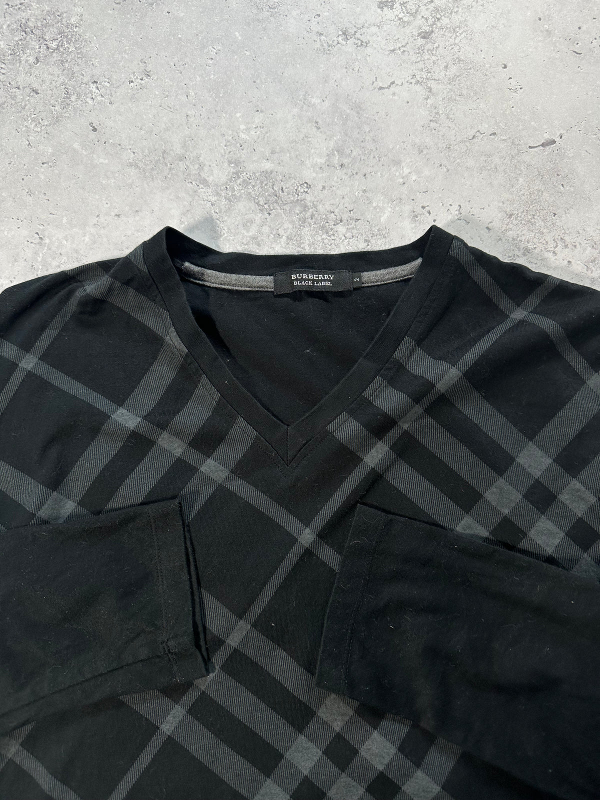 Burberry Black Label 2009 Black Nova Check Longsleeve Tshirt (S)
