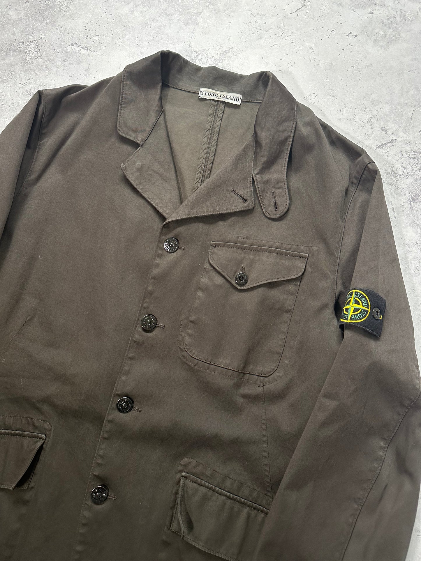 Stone Island SS2006 Resined Cotton Chore Jacket by Paul Harvey (XL)
