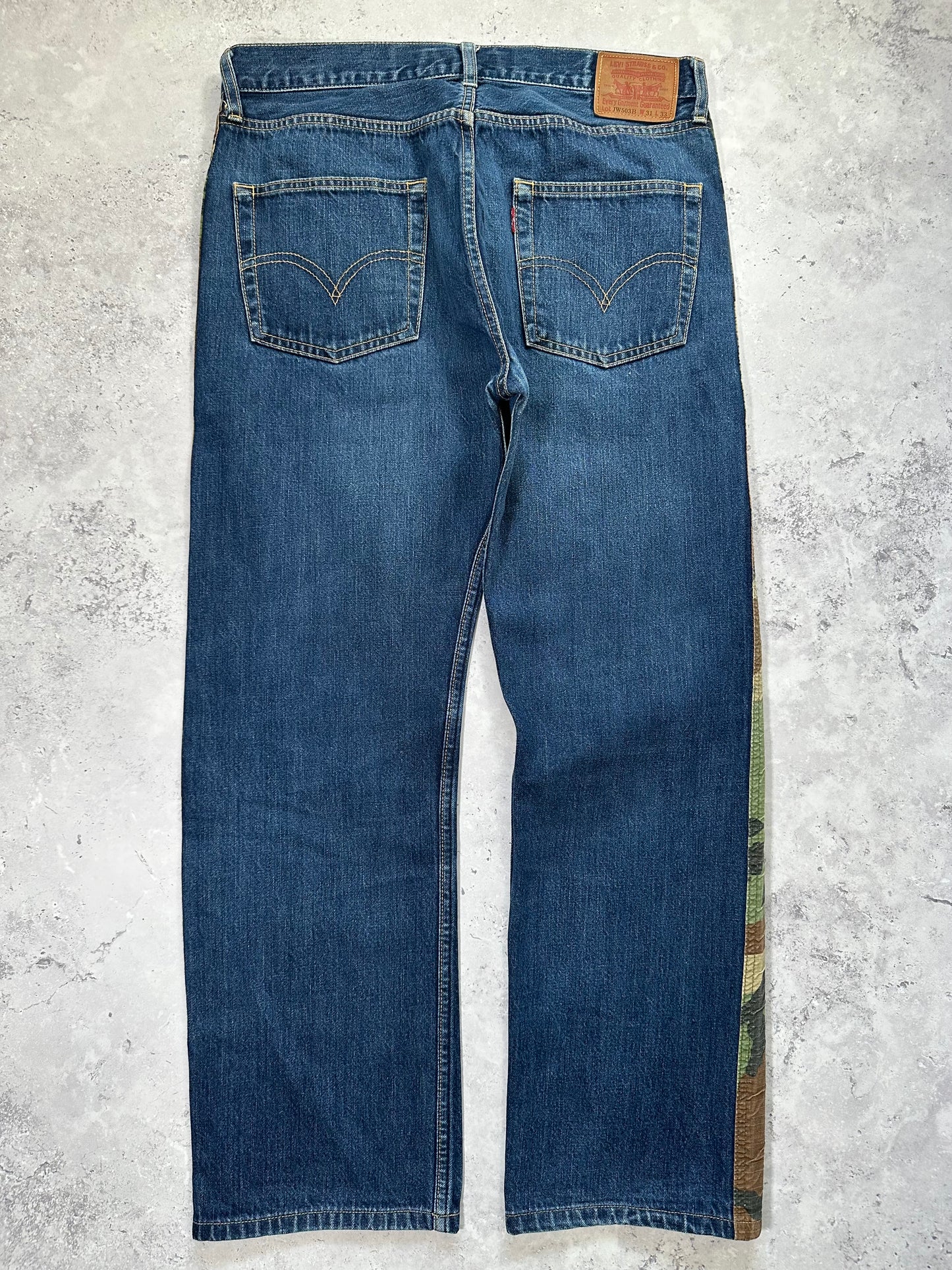 Junya Watanabe MAN × Levi’s AD2006 Camo Side Panel Jeans