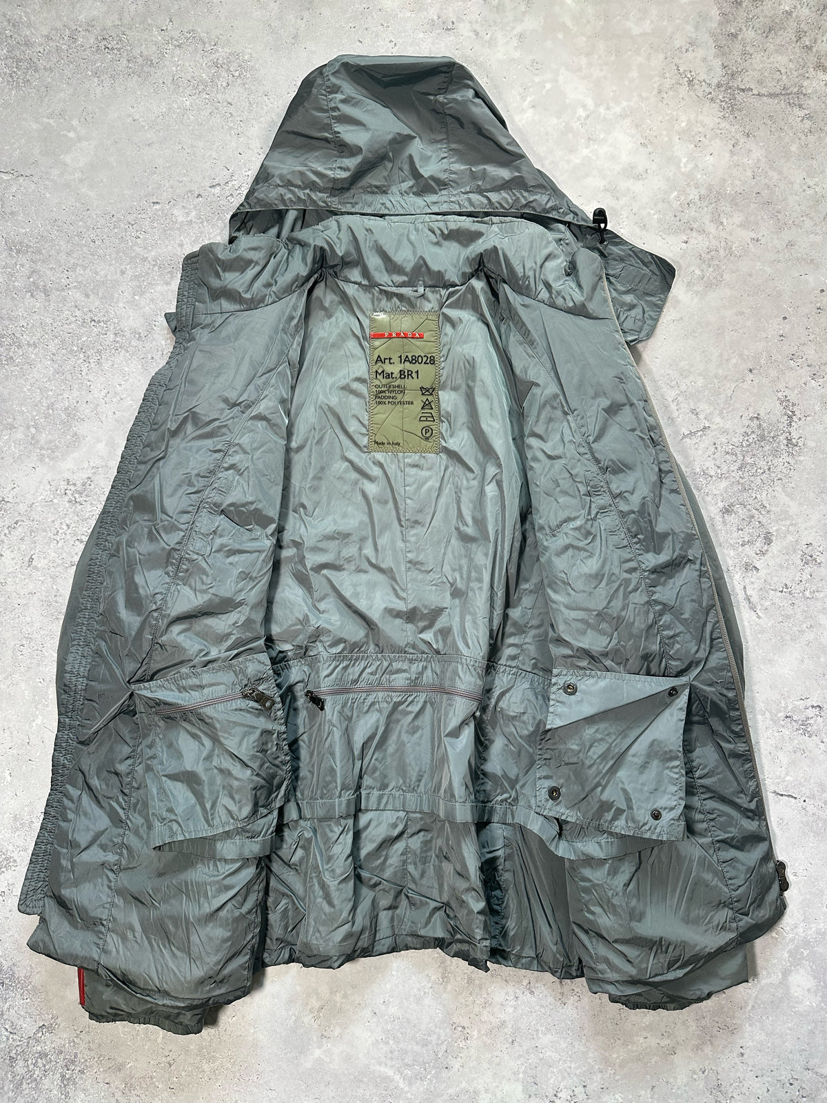Prada Sport 2000s Technical Padded Hooded Jacket (S-M)