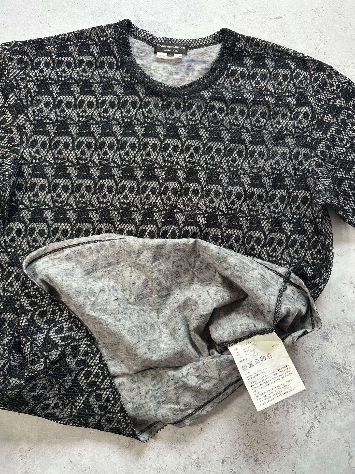 Comme des Garçons Homme Plus AD2010 Mesh Skull Tshirt (S)