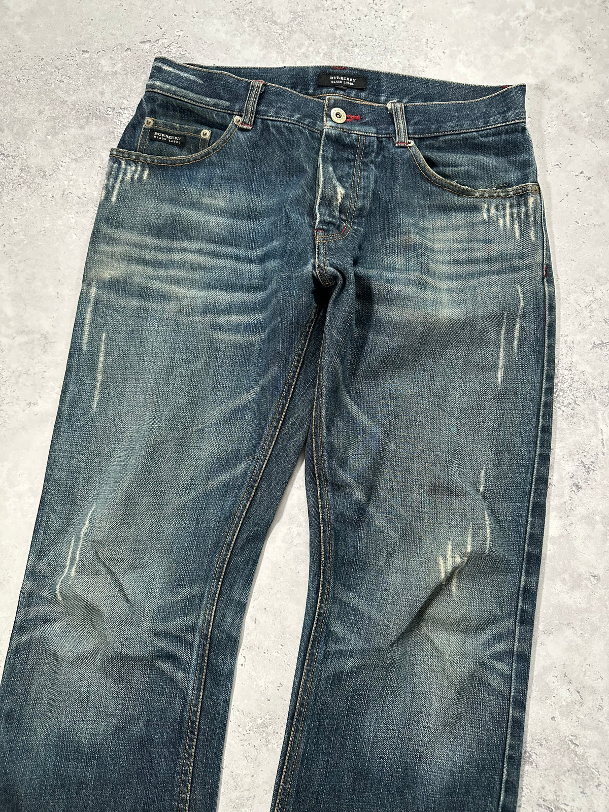 Burberry Black Label 2007 Pocket Check Clawmark Denim Jeans (Waist 70cm / 28-29”)
