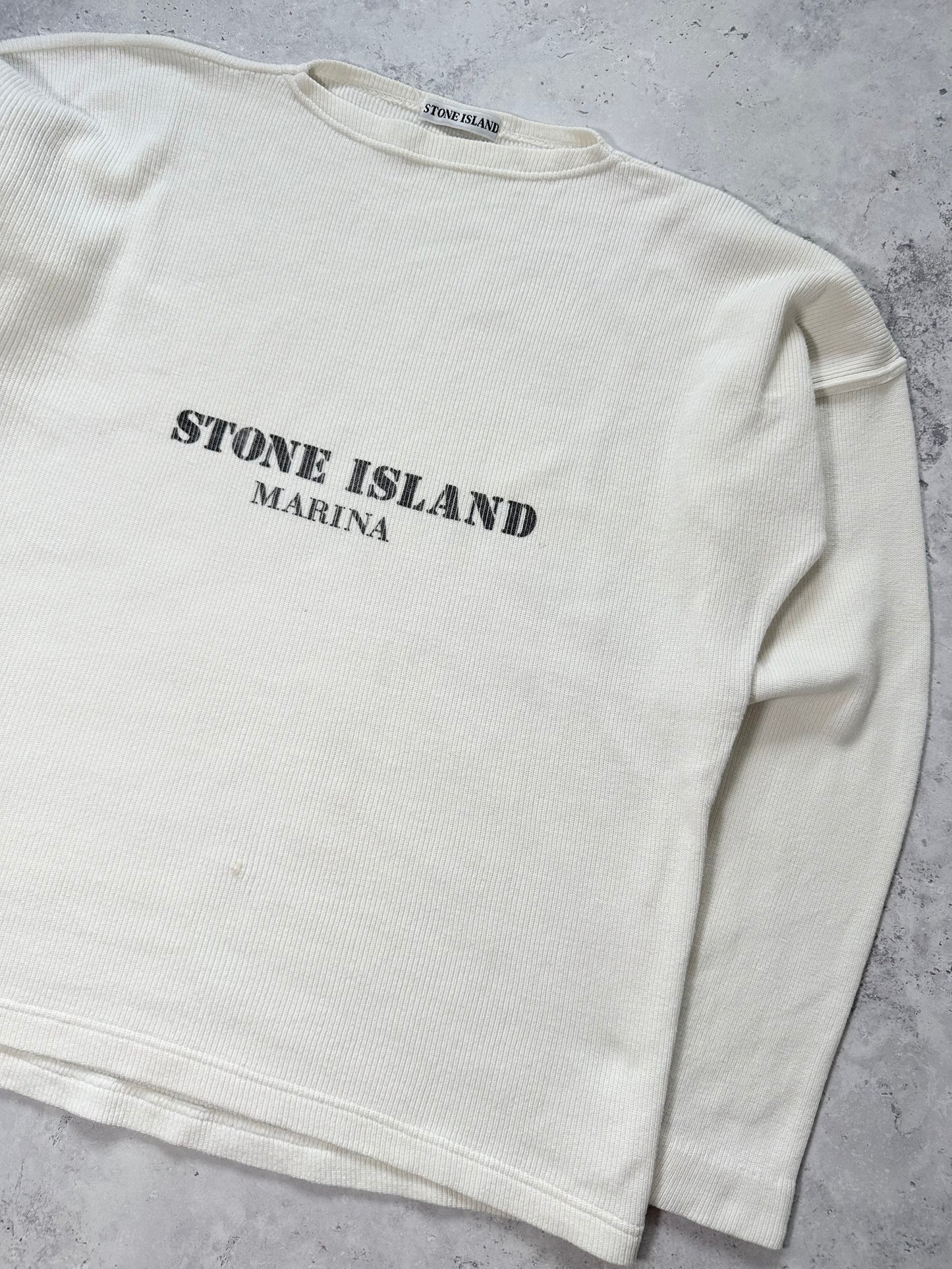 Stone Island Marina 1984 Ribbed Cotton Jumper Sweatshirt