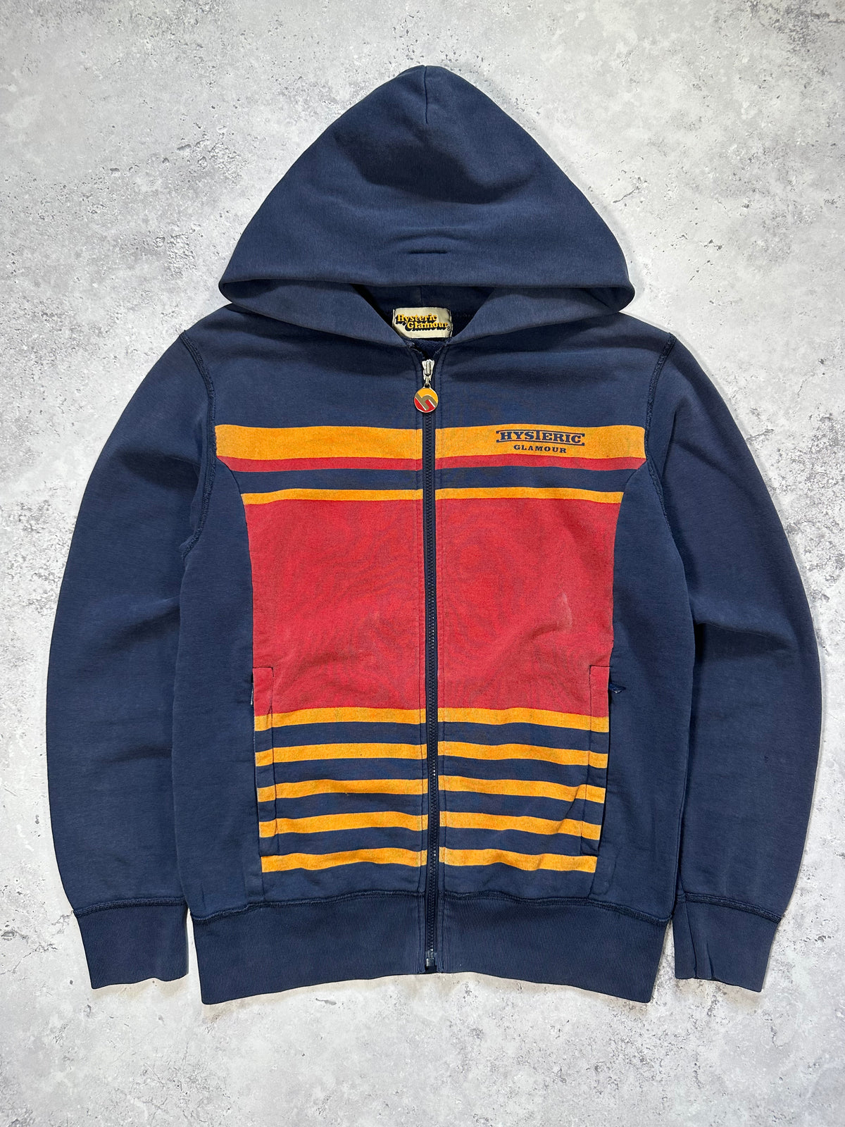Hysteric Glamour 1998 Striped Zip Up Hoodie (S)