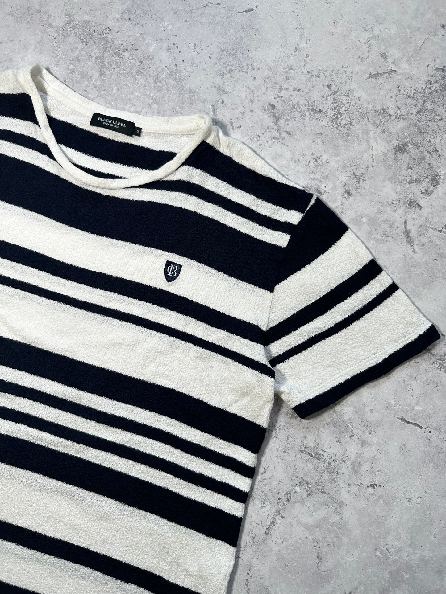 Burberry Black Label Crestbridge Terry Cloth Stripe Tshirt