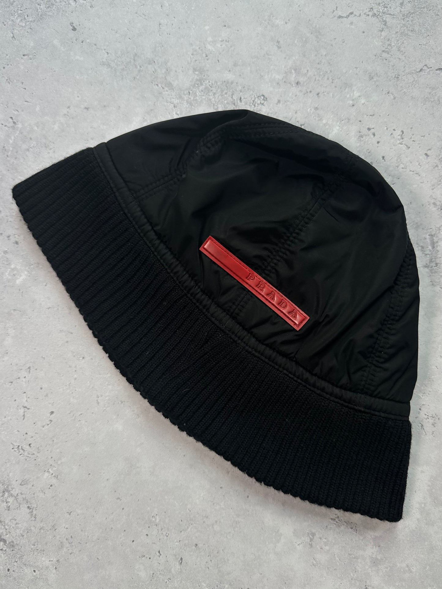 Prada Sport Linea Rossa 2006 Nylon Wool Bucket Beanie Hat
