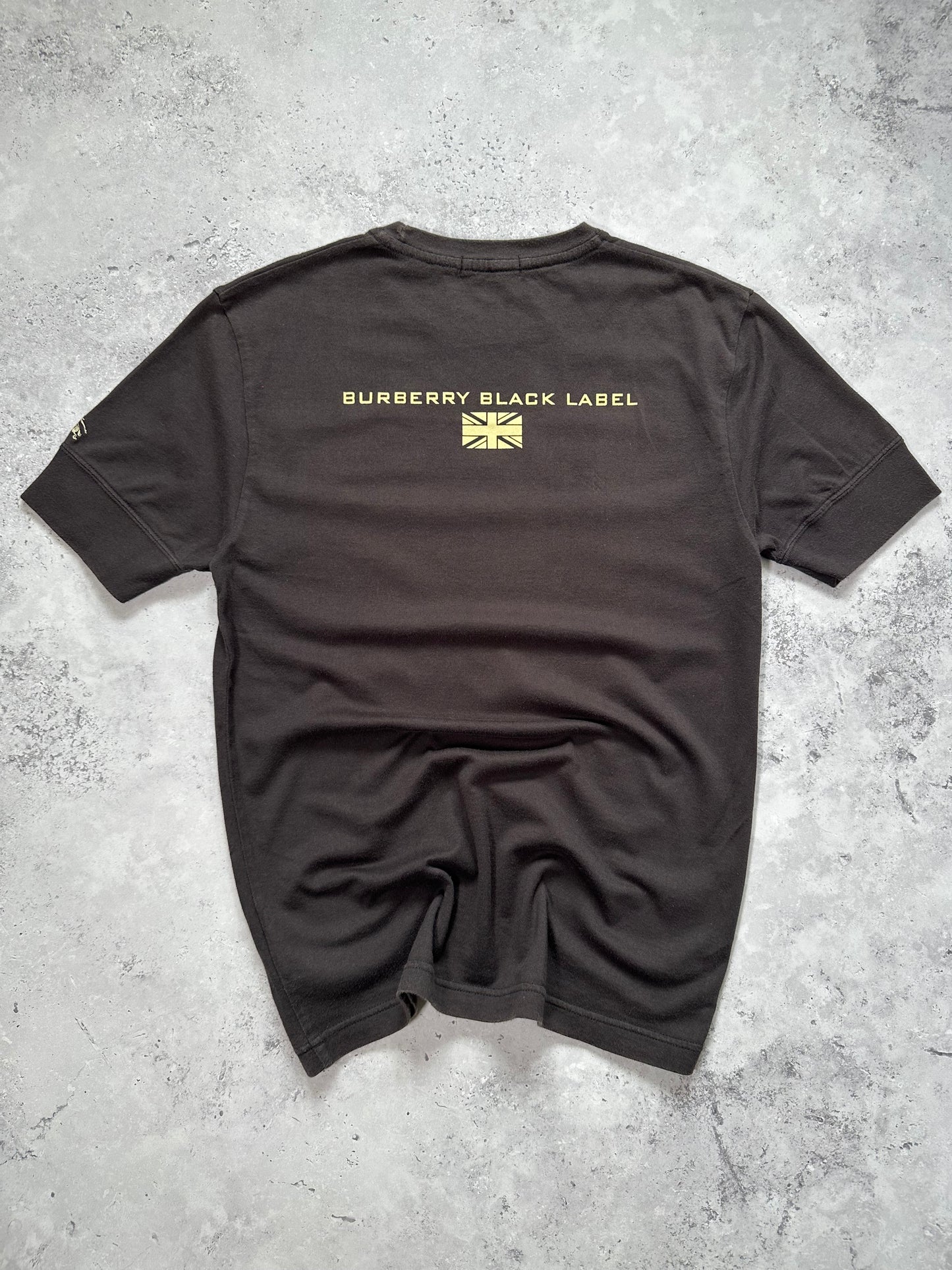 Burberry Black Label 2008 Union Jack Spell Out Tshirt (S)