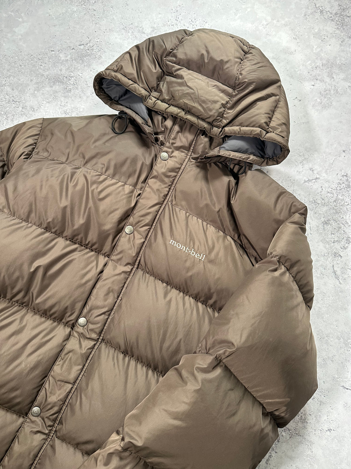 Montbell 1990’s 650FP Down Puffer Jacket in Brown (L)