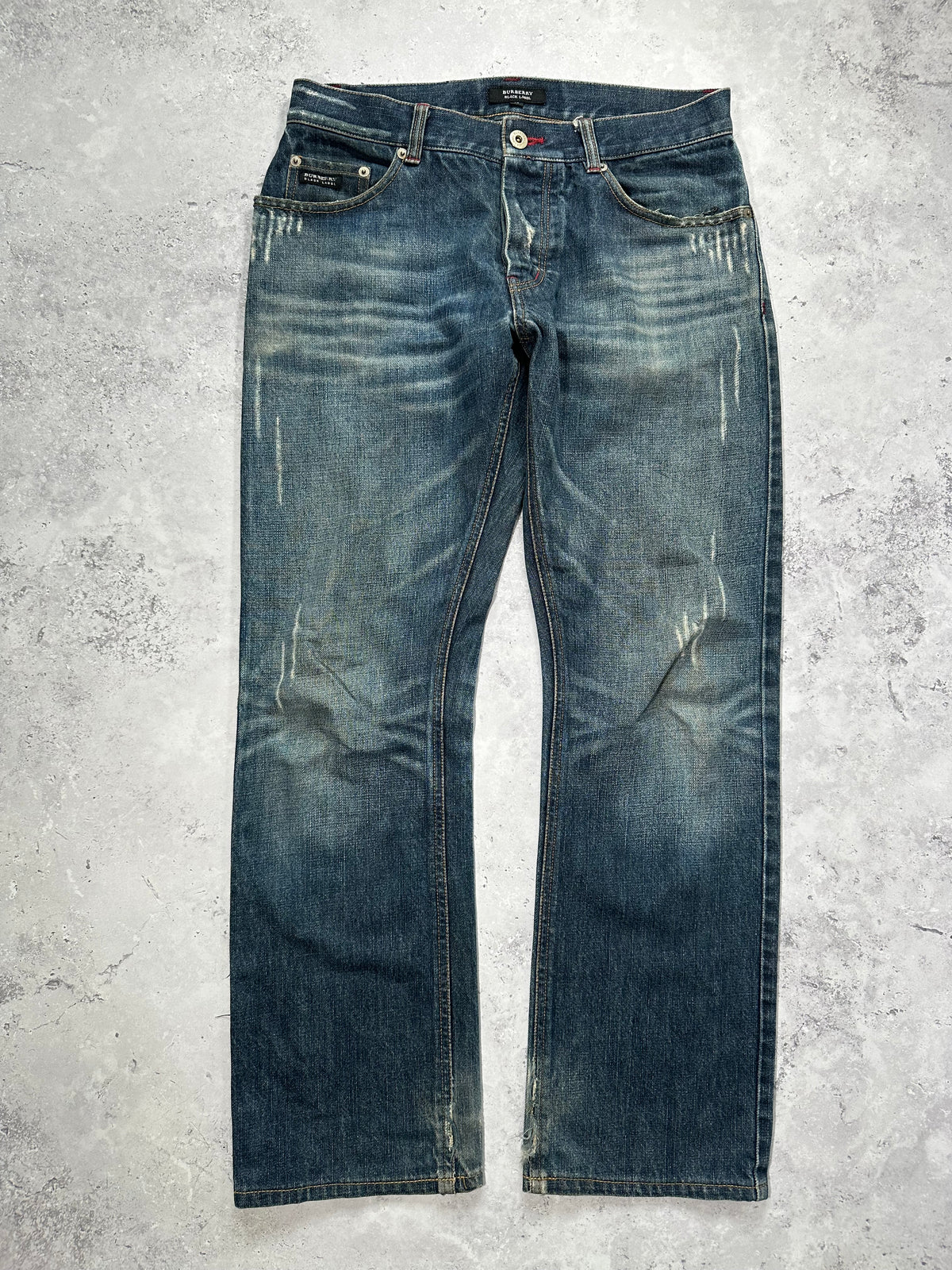 Burberry Black Label 2007 Pocket Check Clawmark Denim Jeans (Waist 70cm / 28-29”)