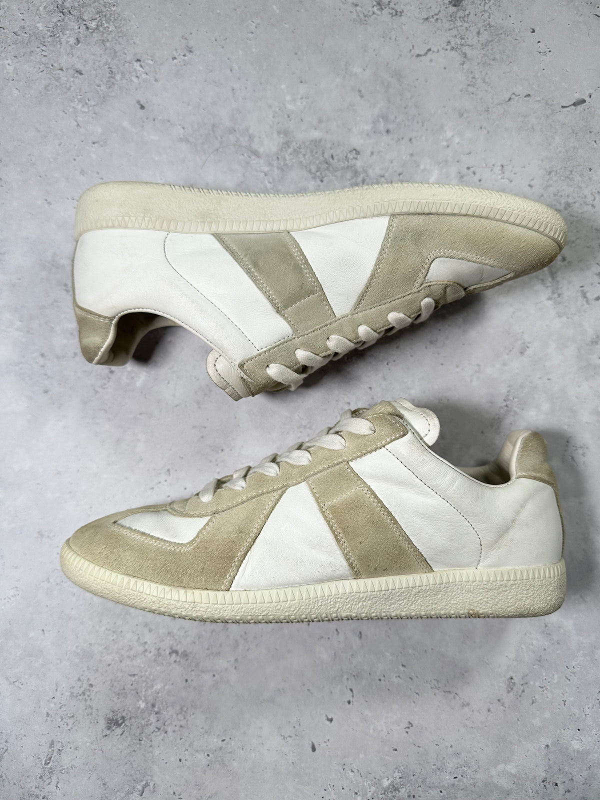 Maison Margiela Cream White GAT Low Sneakers