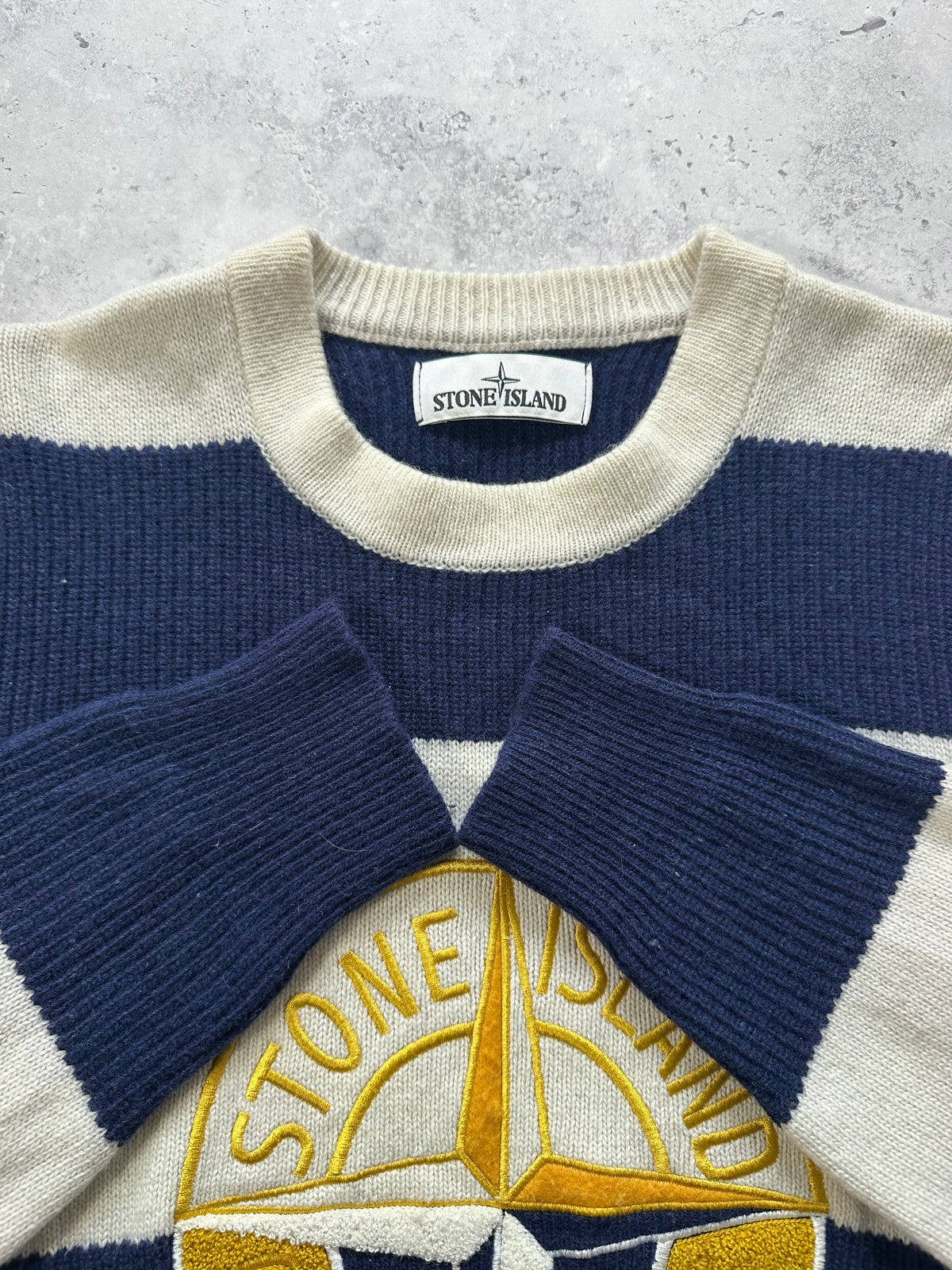 Stone Island AW2018 Compass Striped Sweatshirt (M)