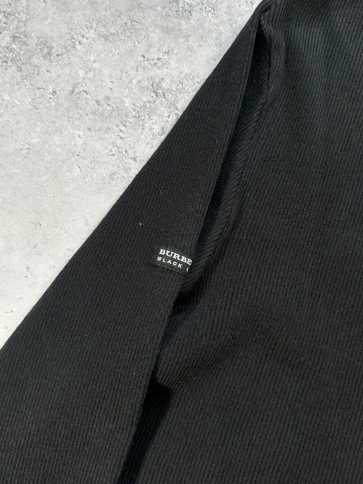 Burberry Black Label 2009 Ribbed Cotton Longsleeve Henley T-shirt (S)