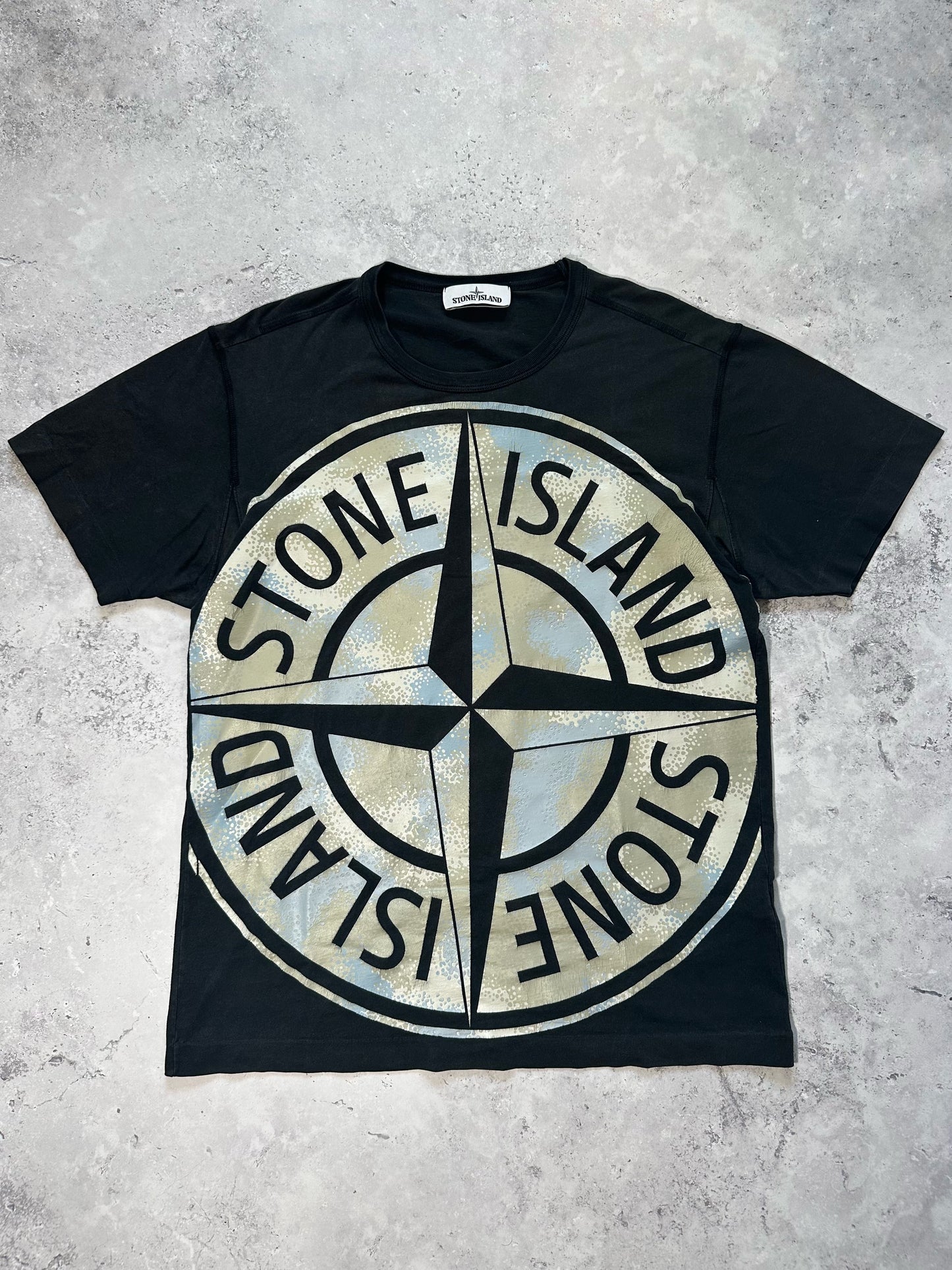Stone Island Digi Camo Compass Spellout T-shirt (L)