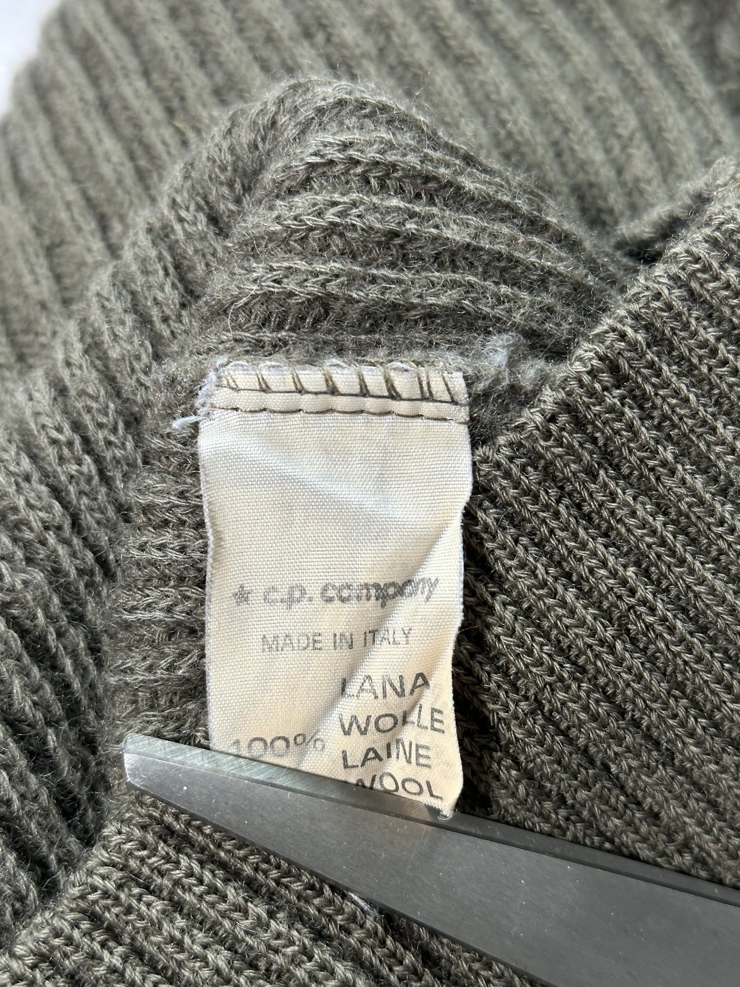 Stone Island 1980s Ribbed Wool Turtleneck Jumper (XS/S)