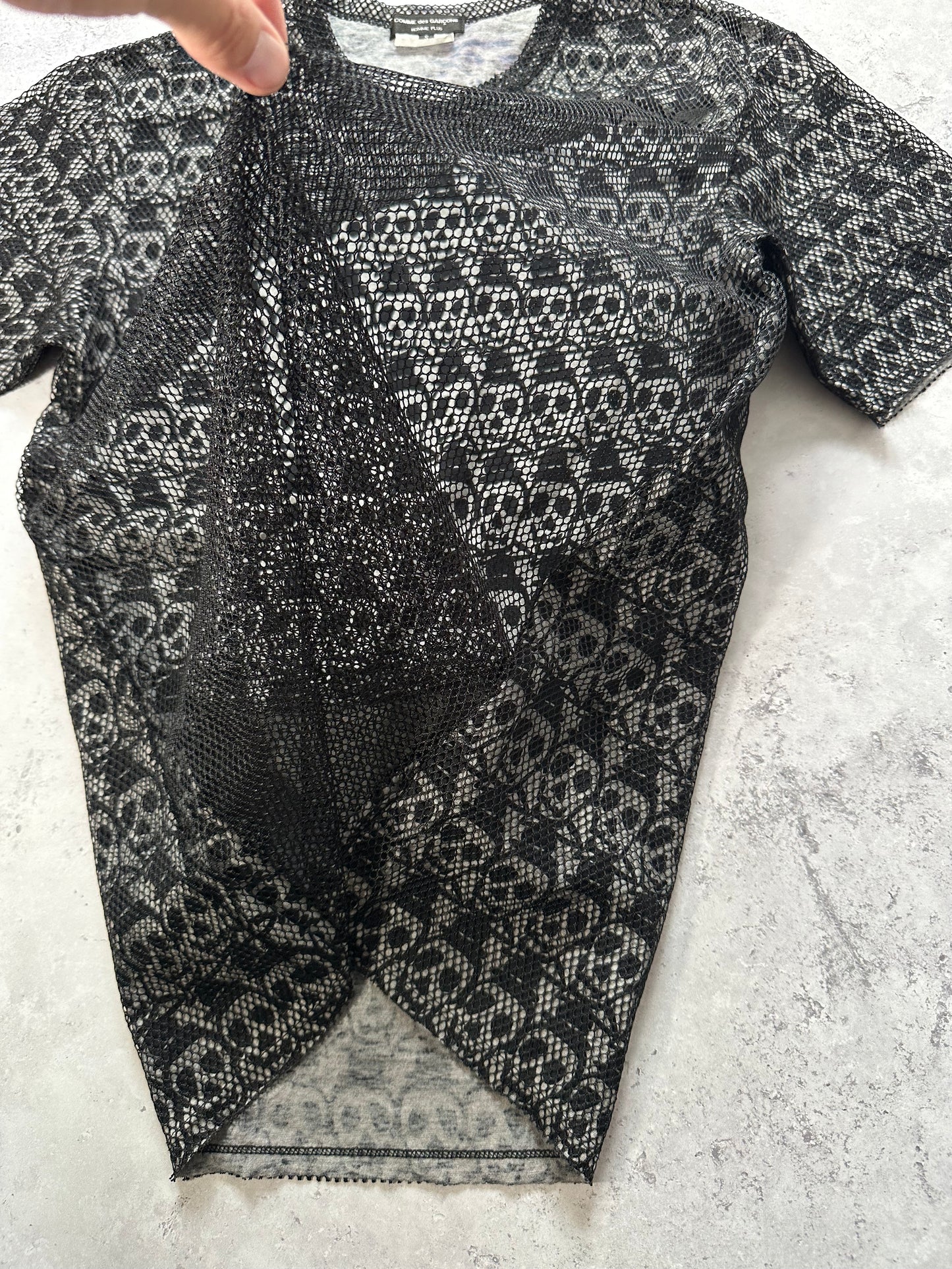Comme des Garçons Homme Plus AD2010 Mesh Skull Tshirt (S)