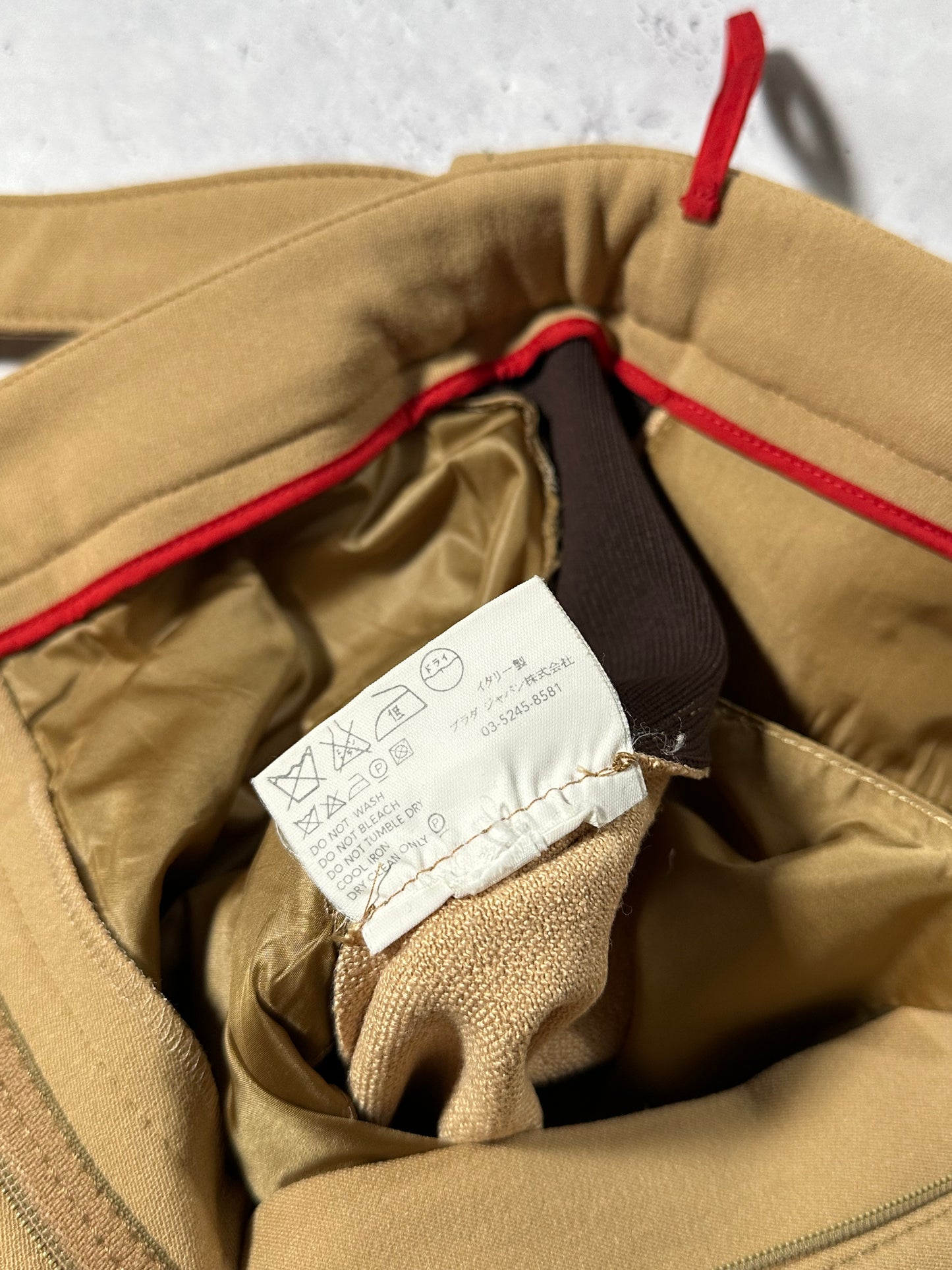 Prada Sport Linea Rossa Beige Technical Trousers (W27-28)