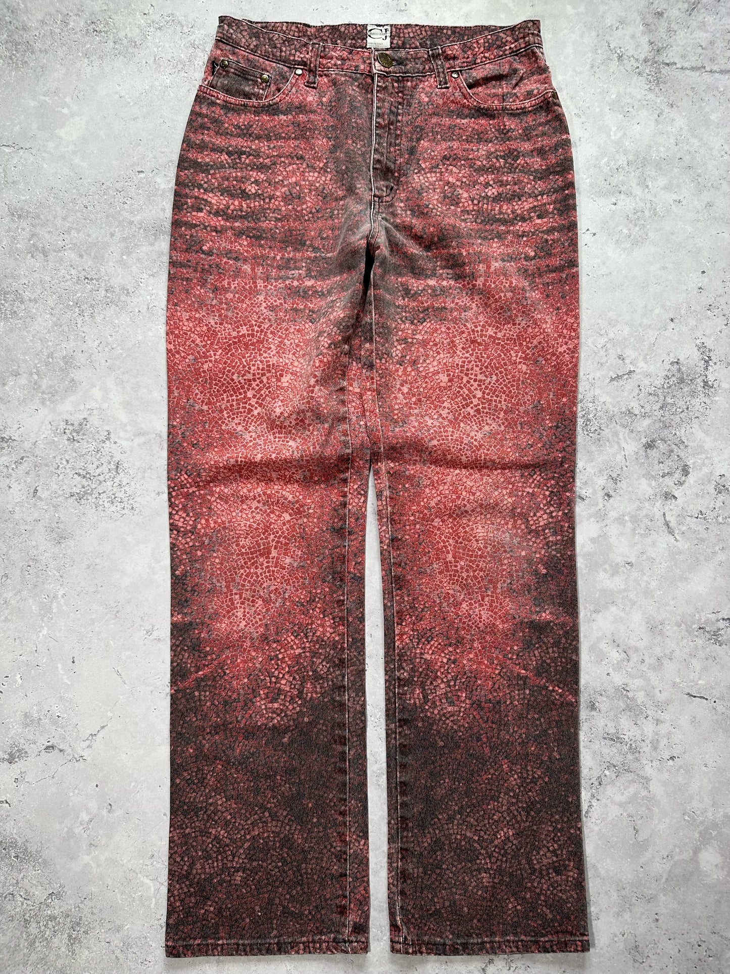 Roberto Cavalli 2005 Reptile Print Jeans (W30” L31”)
