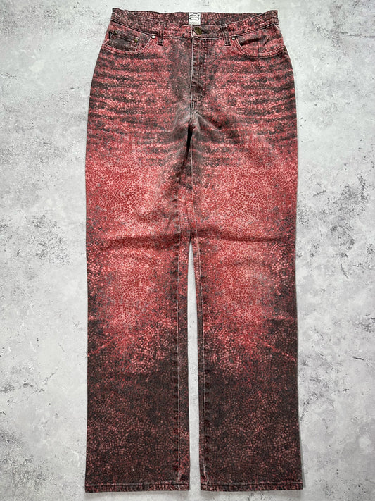 Roberto Cavalli 2005 Reptile Print Jeans (W30” L31”)