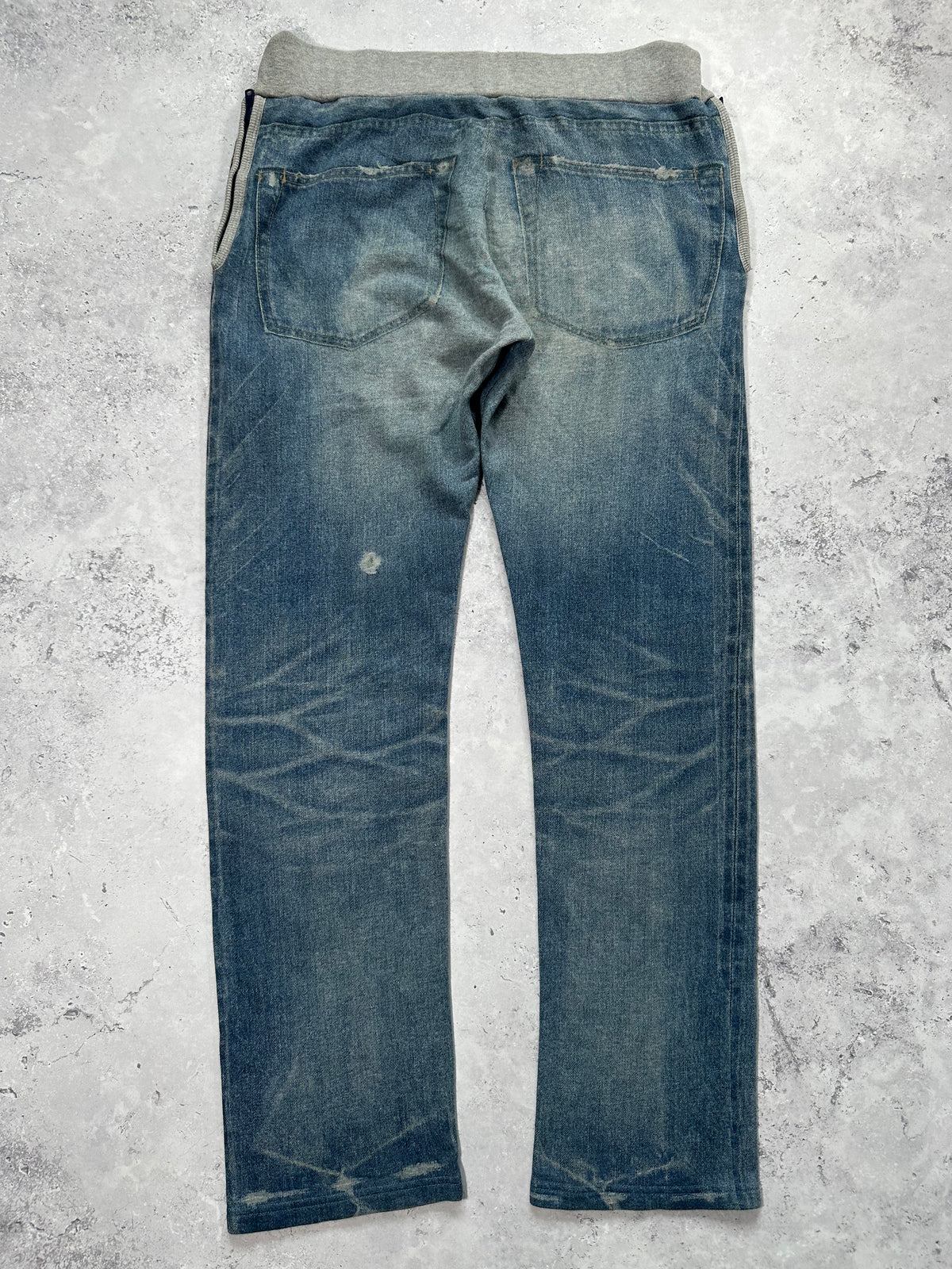 Hysteric Glamour Trompe L’oeil Studded Denim Effect Sweatpants (M)